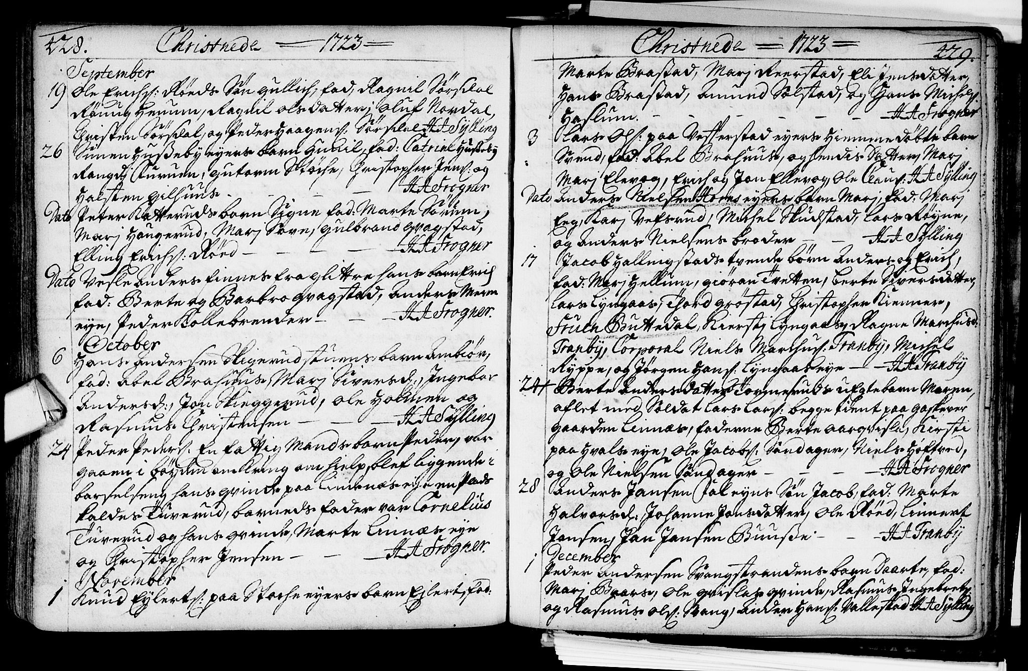 Lier kirkebøker, AV/SAKO-A-230/F/Fa/L0002: Parish register (official) no. I 2, 1701-1726, p. 428-429