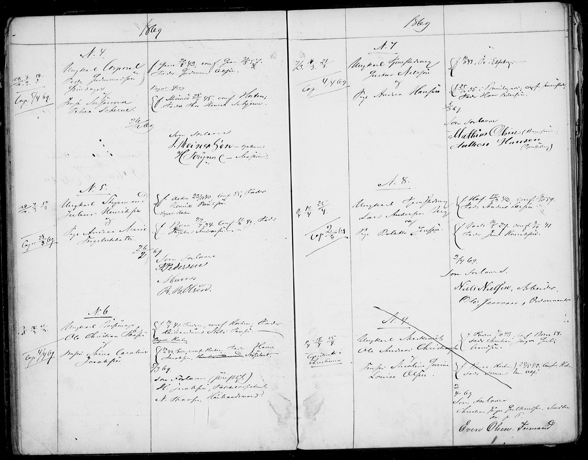 Horten kirkebøker, AV/SAKO-A-348/H/Ha/L0001: Banns register no. 1, 1855-1881