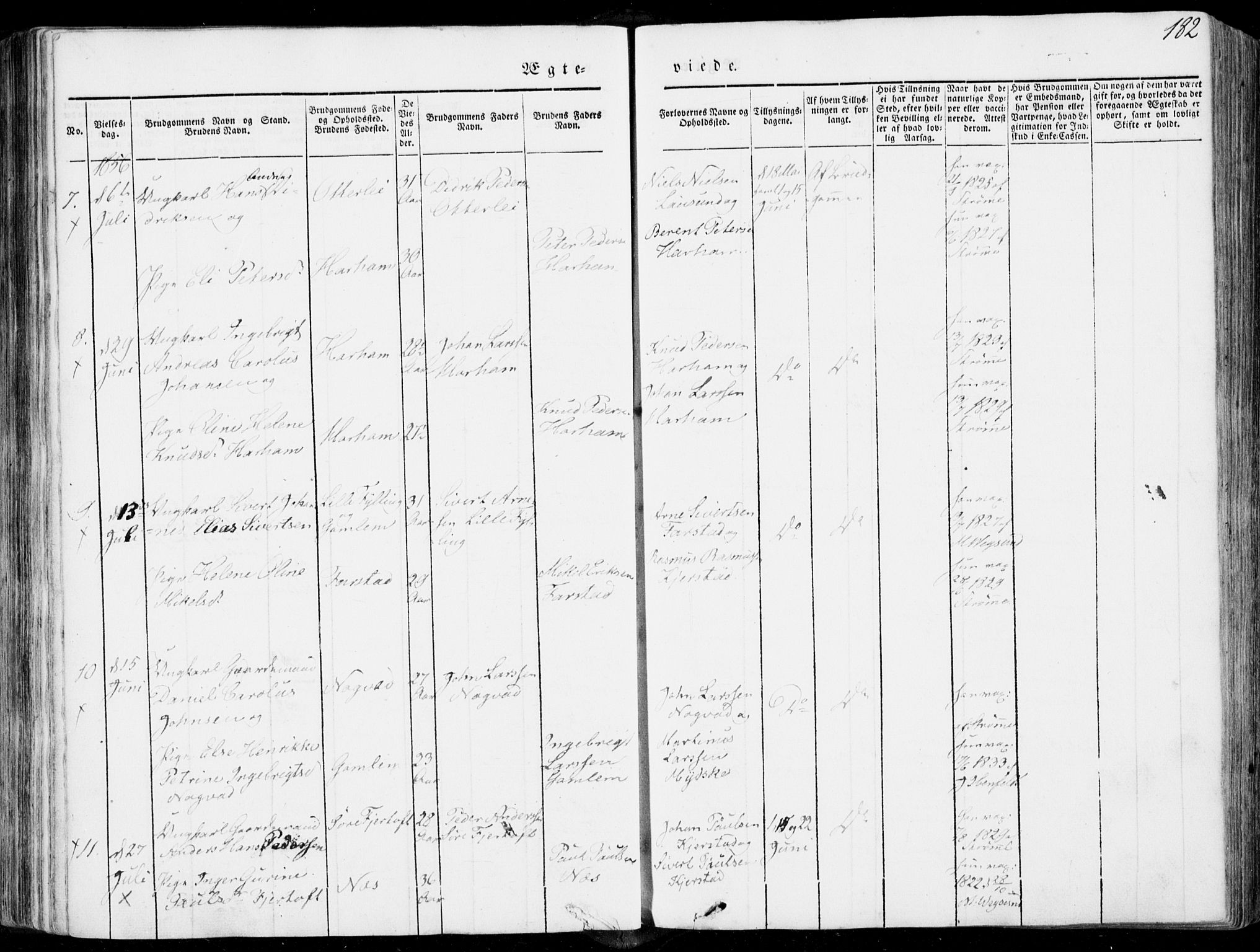 Ministerialprotokoller, klokkerbøker og fødselsregistre - Møre og Romsdal, AV/SAT-A-1454/536/L0497: Parish register (official) no. 536A06, 1845-1865, p. 182