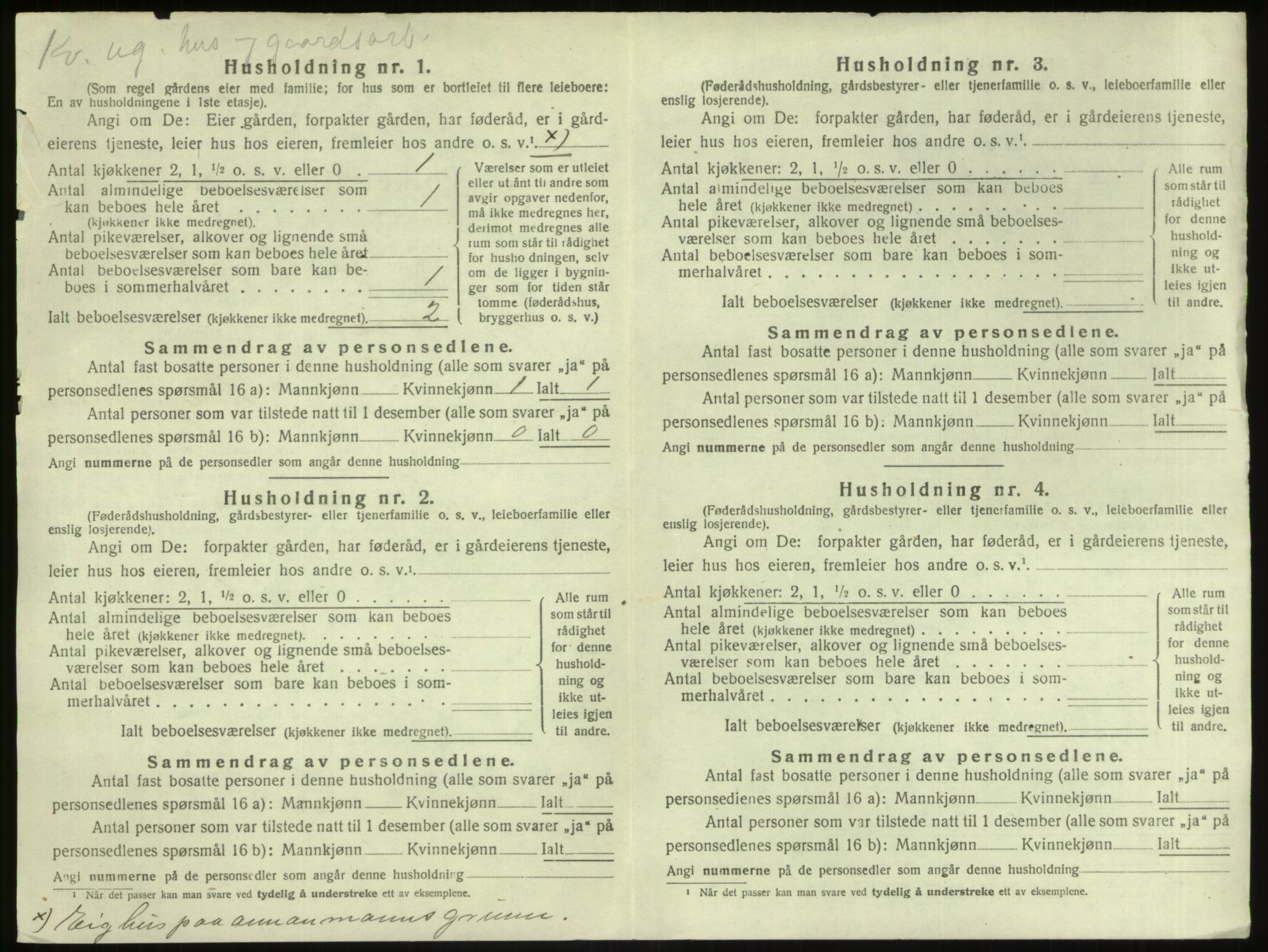 SAB, 1920 census for Lindås, 1920, p. 588