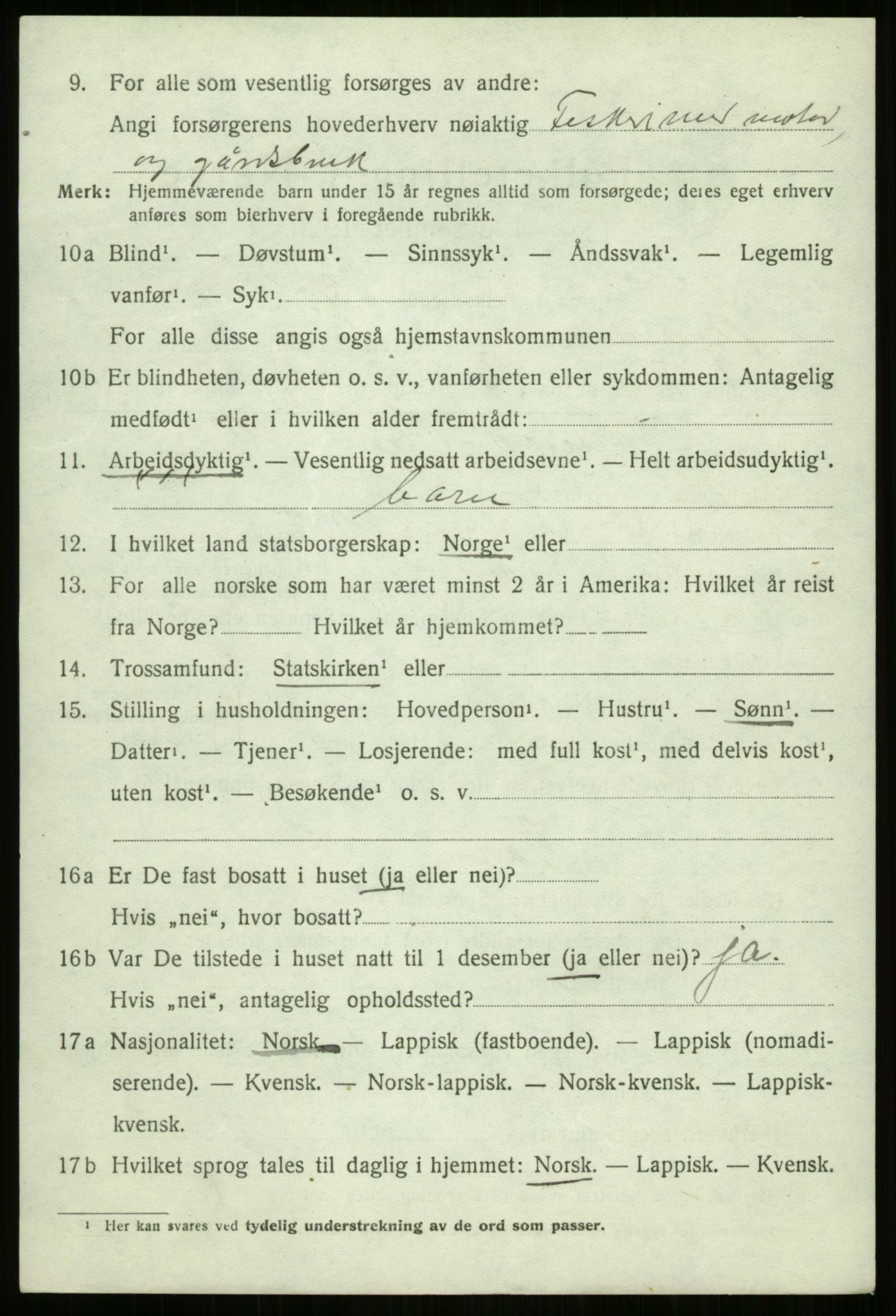 SATØ, 1920 census for Bjarkøy, 1920, p. 2268