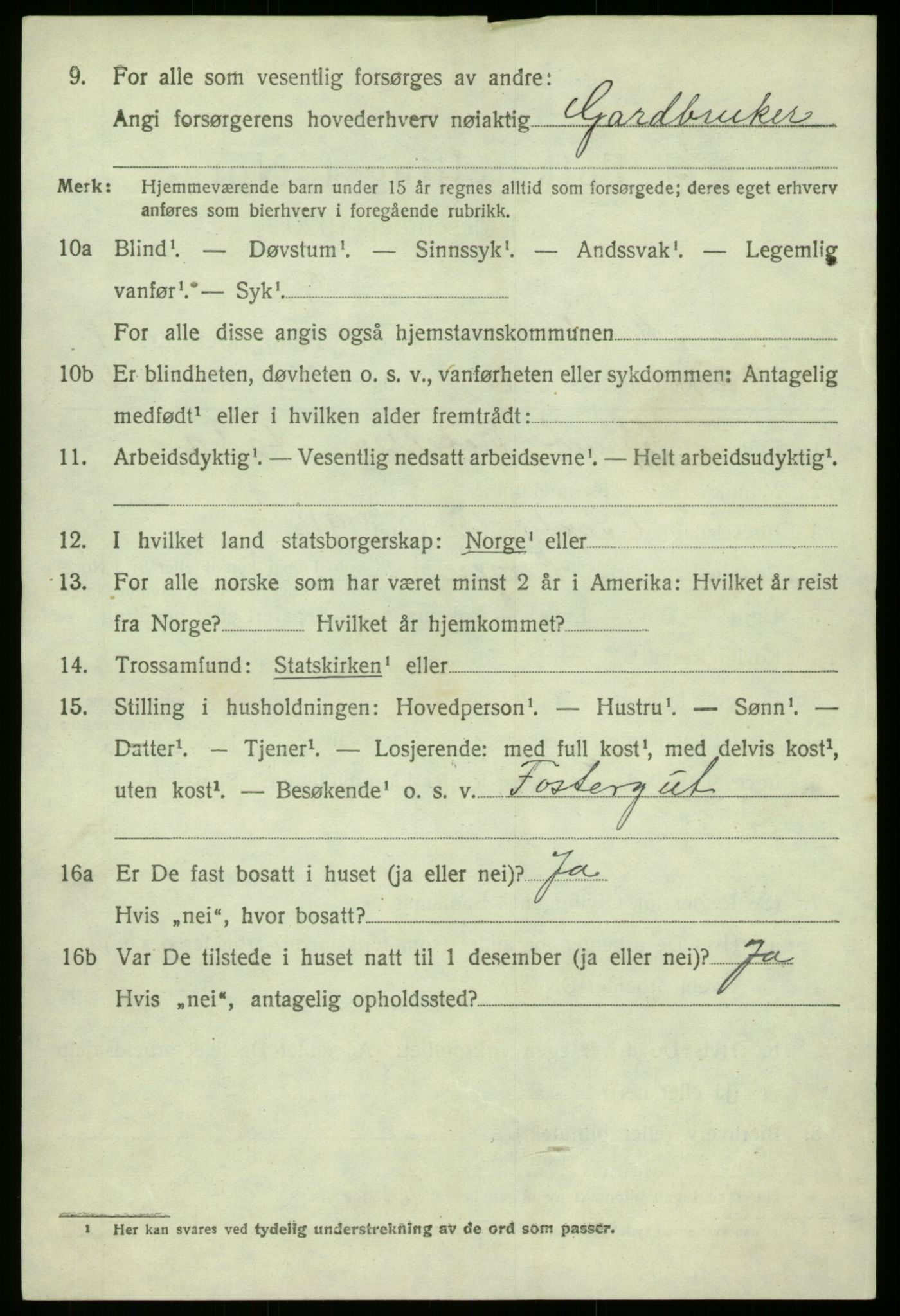 SAB, 1920 census for Modalen, 1920, p. 953