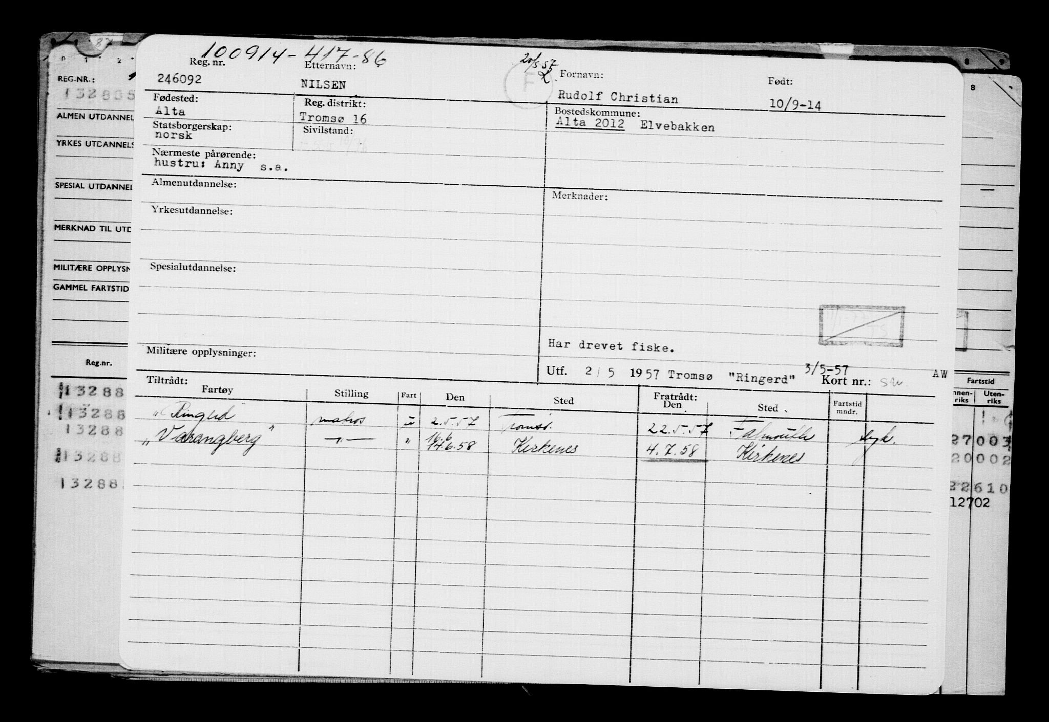 Direktoratet for sjømenn, AV/RA-S-3545/G/Gb/L0124: Hovedkort, 1914, p. 14