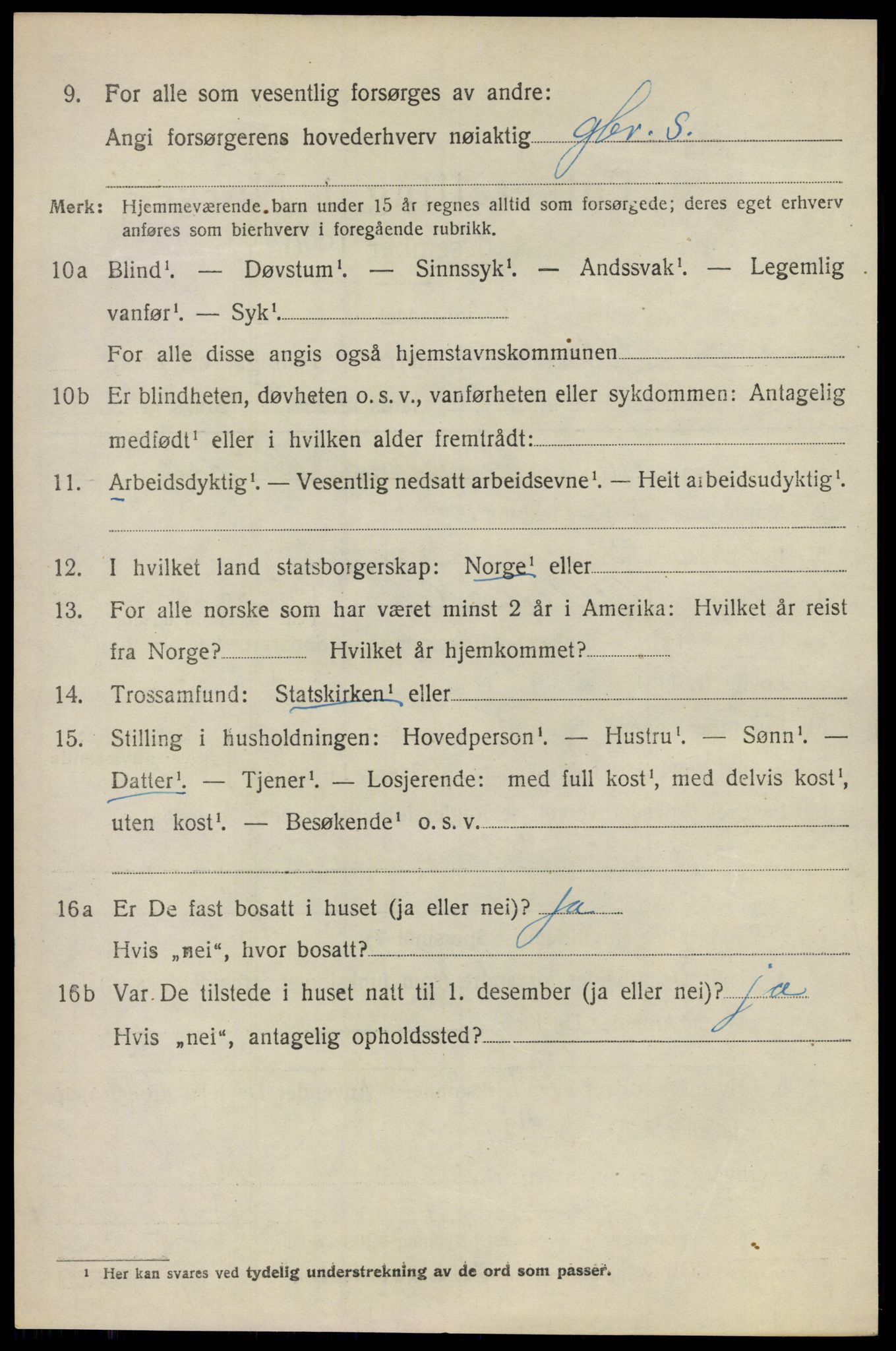 SAO, 1920 census for Ullensaker, 1920, p. 14636
