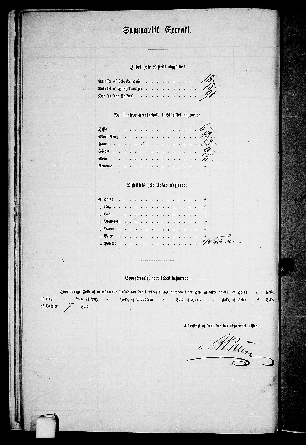 RA, 1865 census for Nesseby, 1865, p. 13