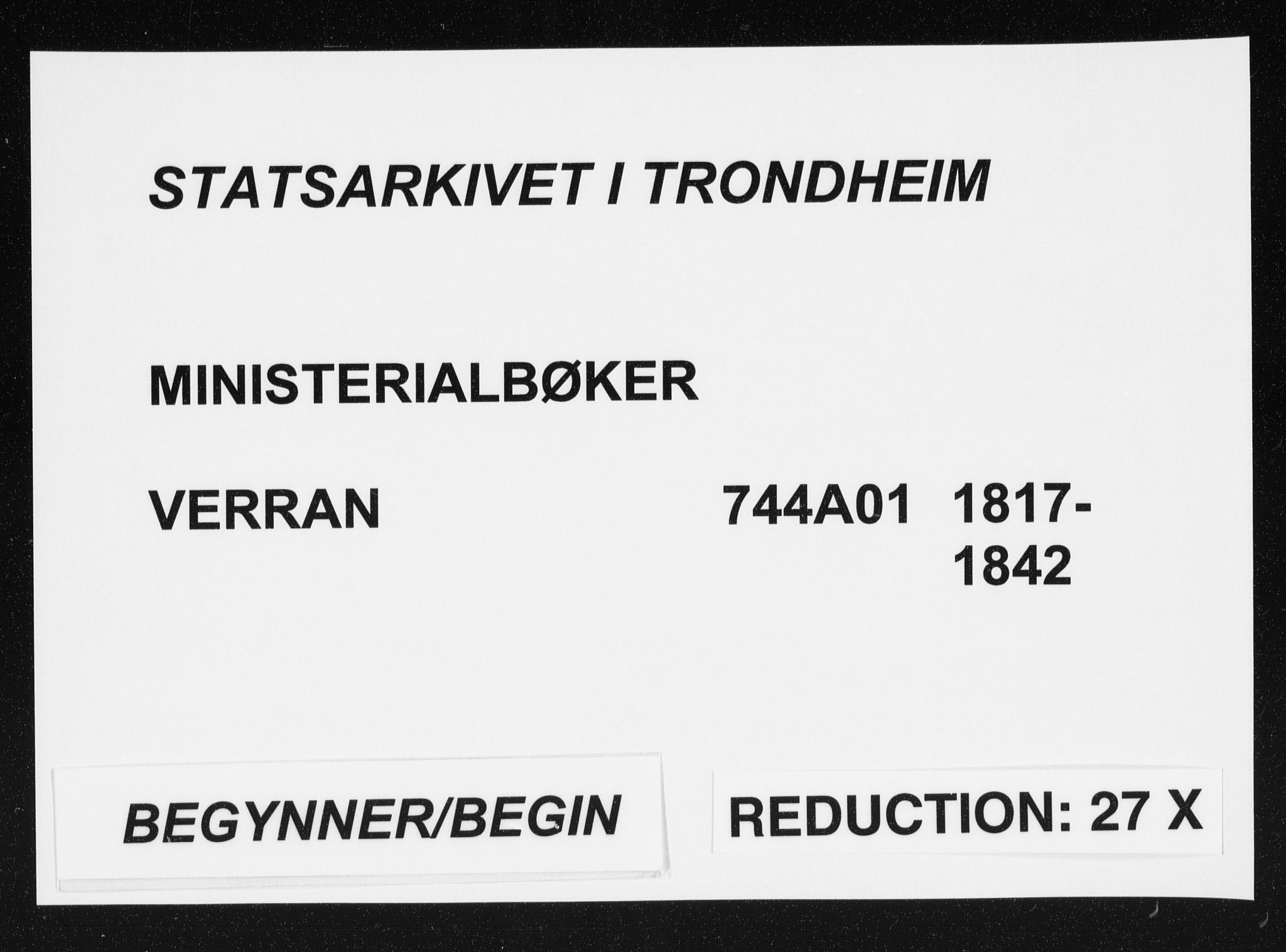 Ministerialprotokoller, klokkerbøker og fødselsregistre - Nord-Trøndelag, SAT/A-1458/744/L0417: Parish register (official) no. 744A01, 1817-1842