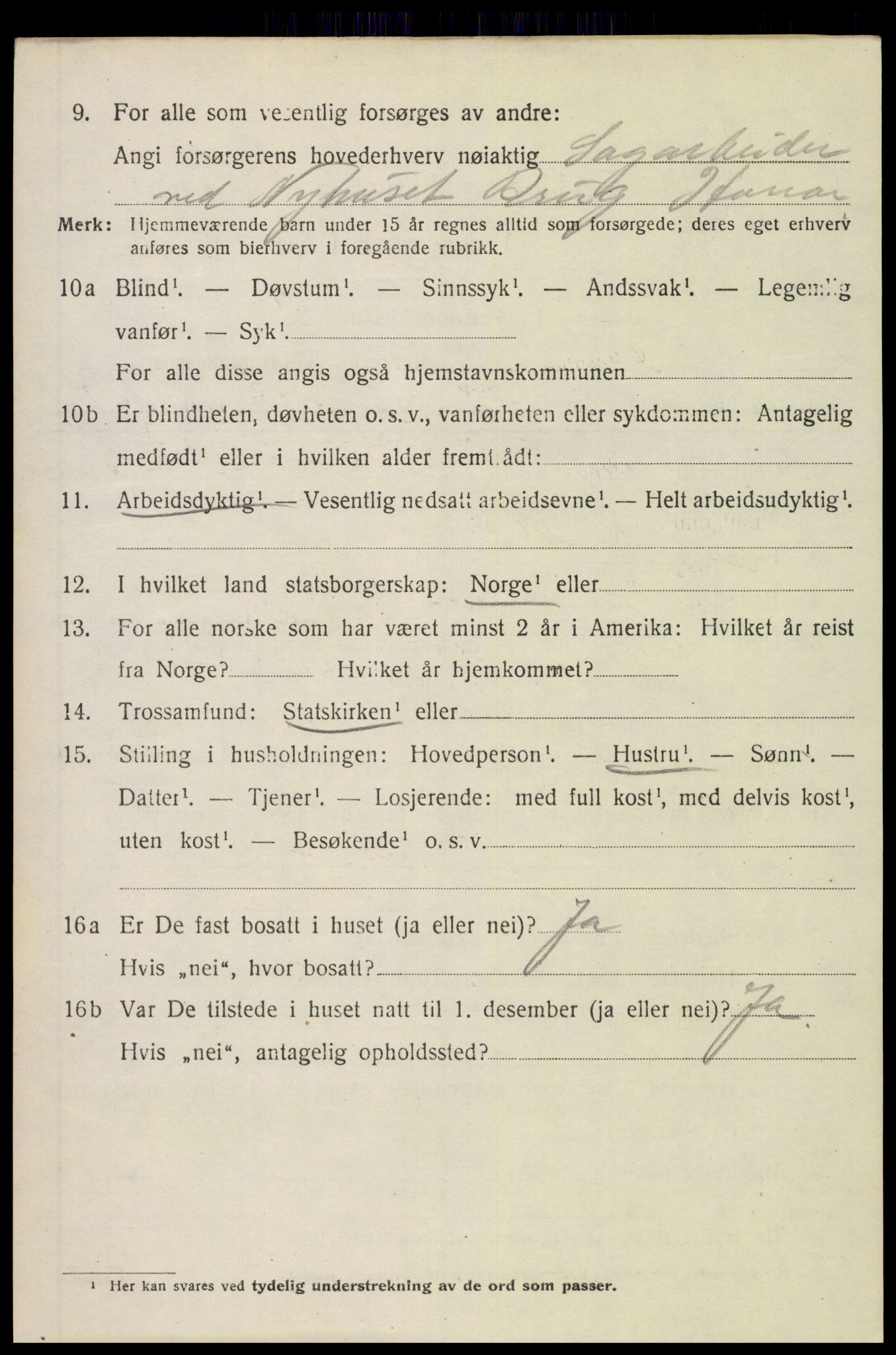 SAH, 1920 census for Furnes, 1920, p. 3420