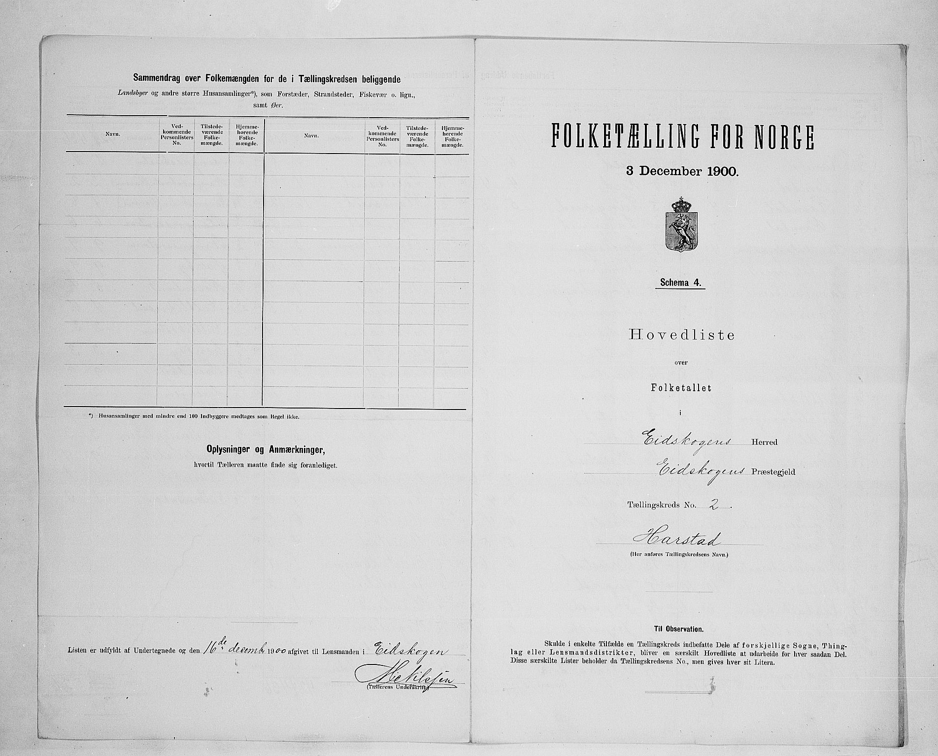 SAH, 1900 census for Eidskog, 1900, p. 23