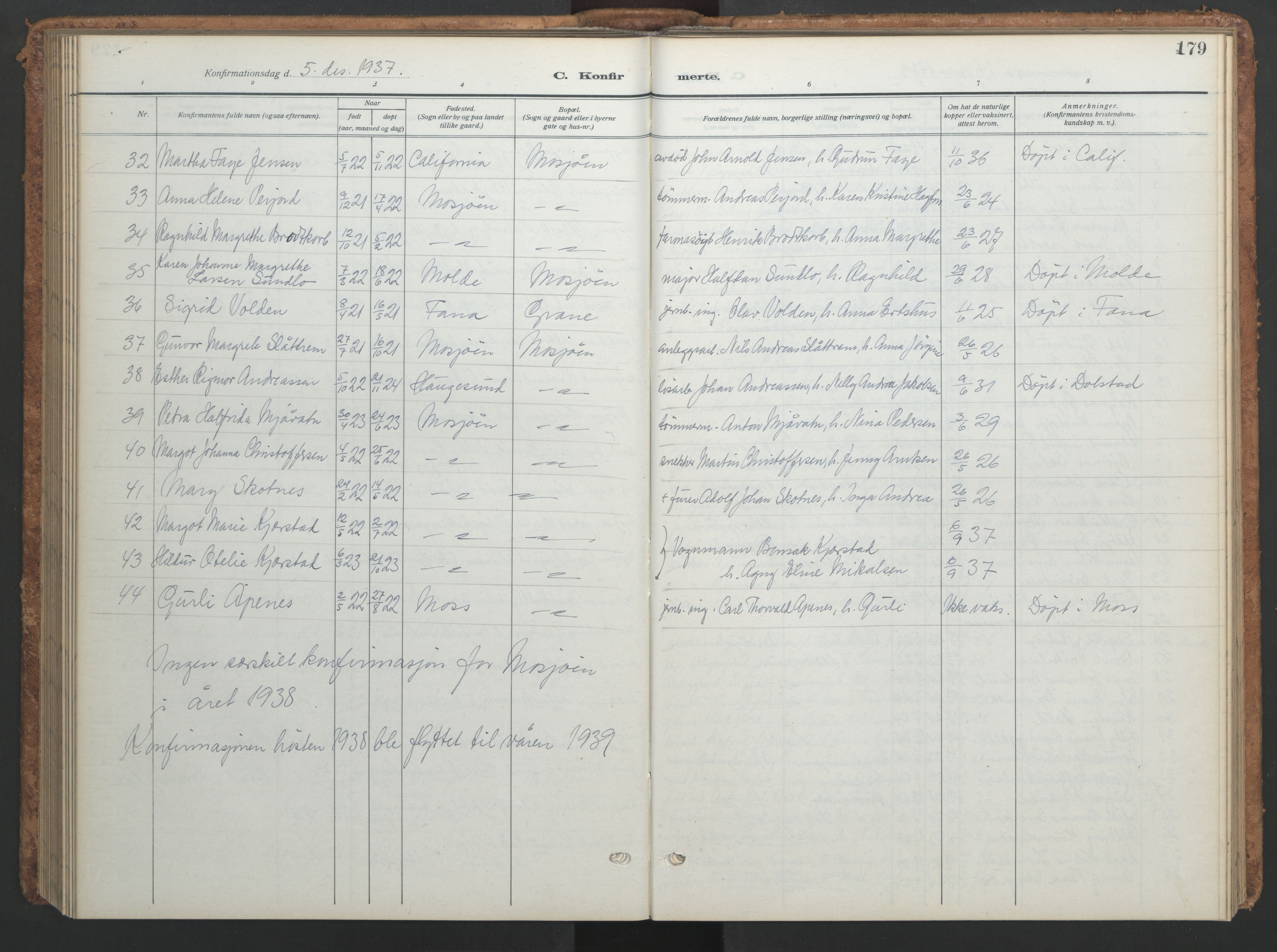 Ministerialprotokoller, klokkerbøker og fødselsregistre - Nordland, AV/SAT-A-1459/820/L0303: Parish register (copy) no. 820C05, 1917-1952, p. 179