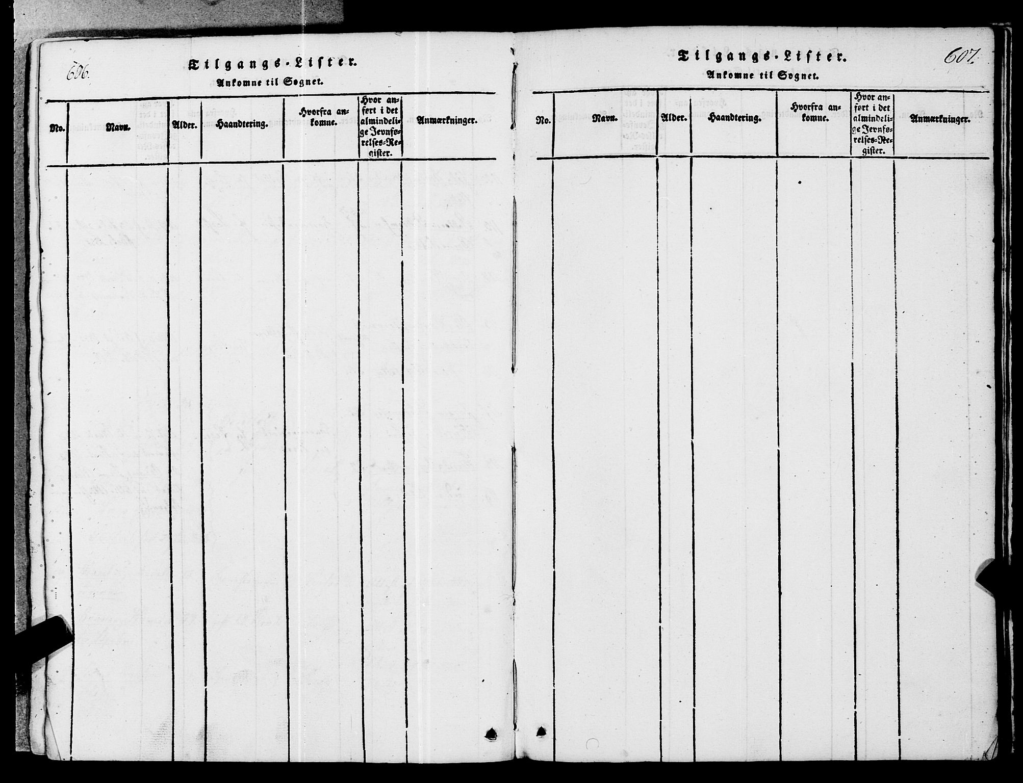 Ministerialprotokoller, klokkerbøker og fødselsregistre - Møre og Romsdal, AV/SAT-A-1454/546/L0593: Parish register (official) no. 546A01, 1818-1853, p. 606-607