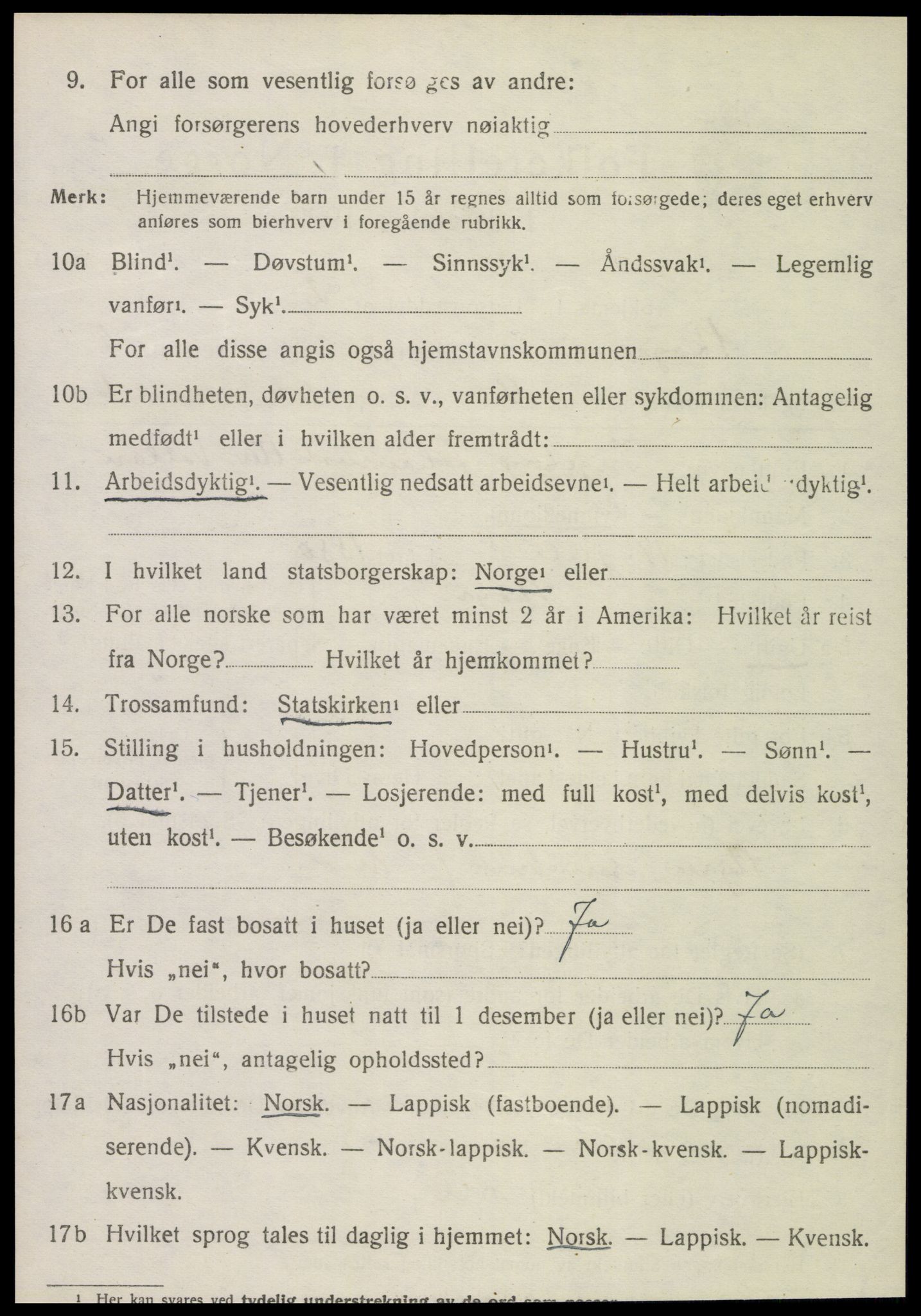 SAT, 1920 census for Skogn, 1920, p. 6514