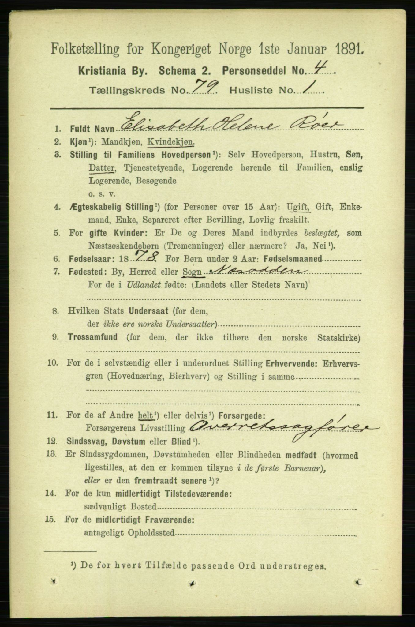 RA, 1891 census for 0301 Kristiania, 1891, p. 41102