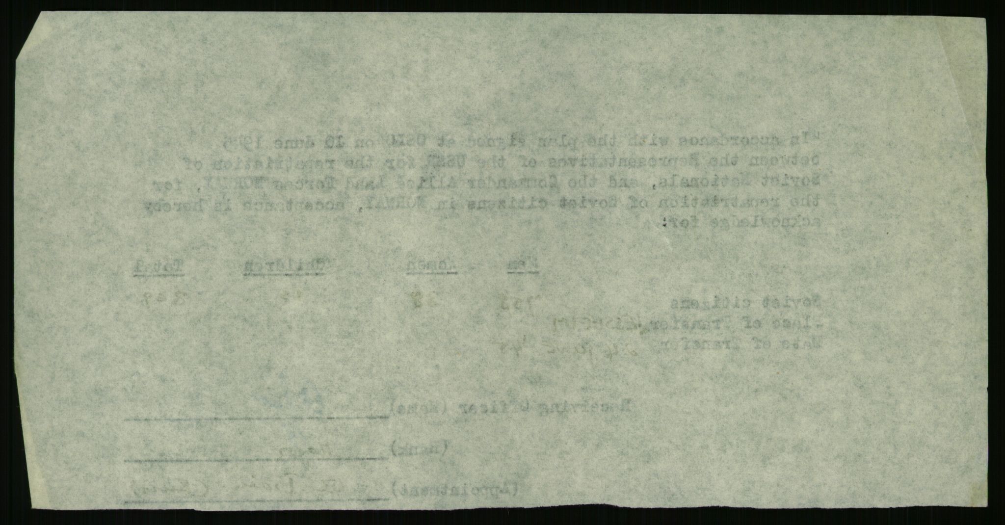 Flyktnings- og fangedirektoratet, Repatrieringskontoret, AV/RA-S-1681/D/Db/L0020: Displaced Persons (DPs) og sivile tyskere, 1945-1948, p. 314