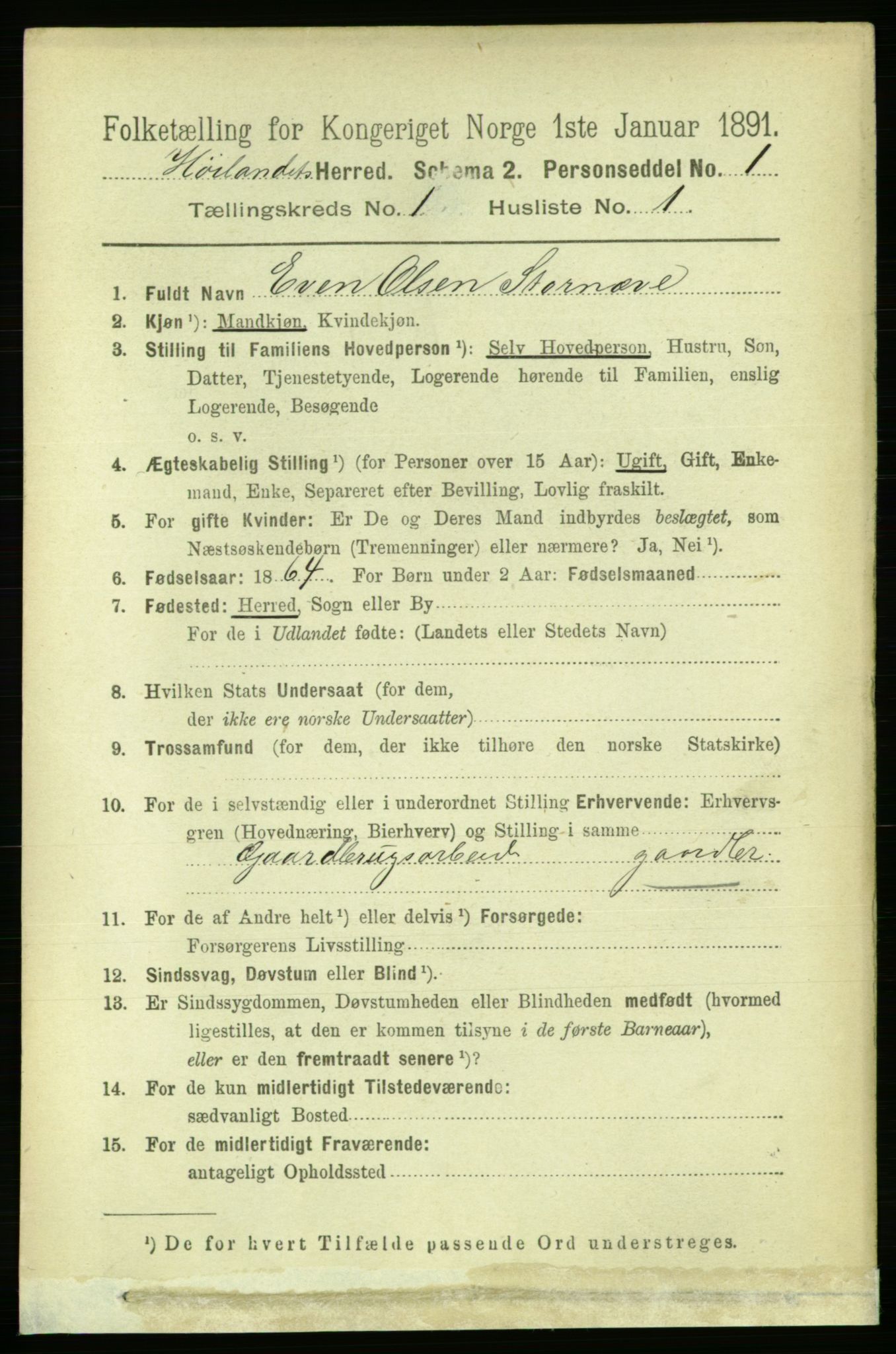 RA, 1891 census for 1651 Hølonda, 1891, p. 125