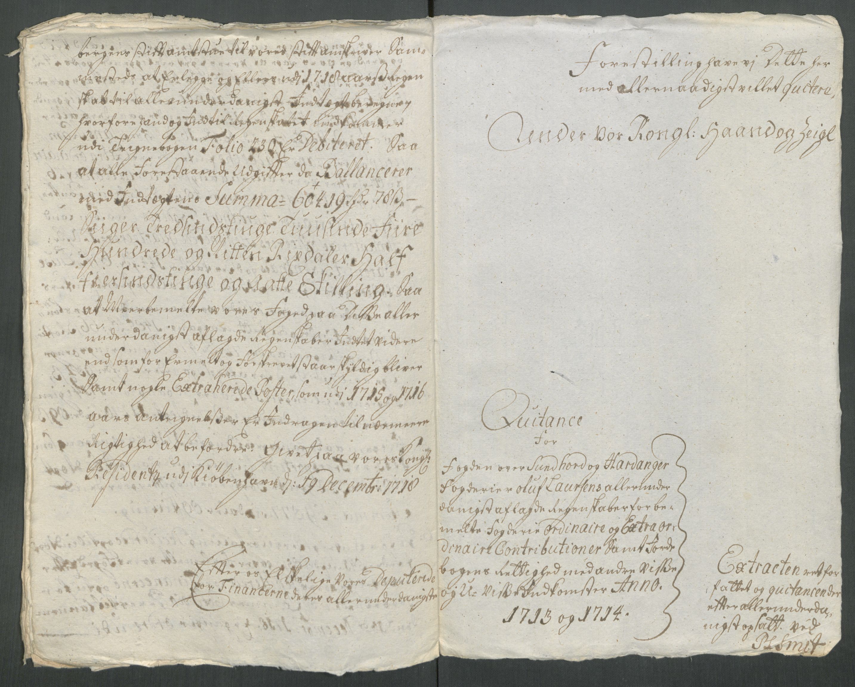 Rentekammeret inntil 1814, Reviderte regnskaper, Fogderegnskap, AV/RA-EA-4092/R48/L2990: Fogderegnskap Sunnhordland og Hardanger, 1714, p. 33