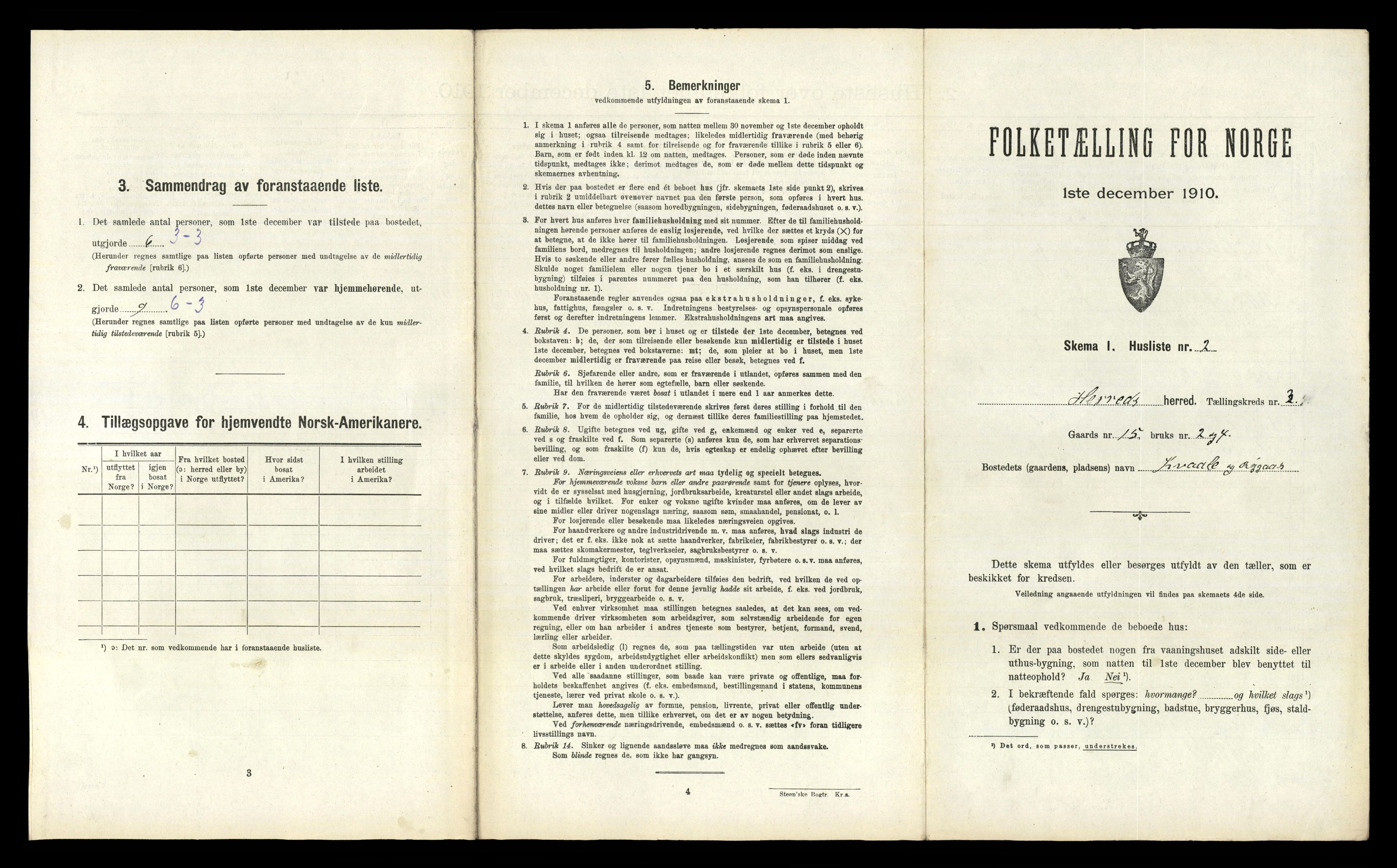 RA, 1910 census for Herad, 1910, p. 224