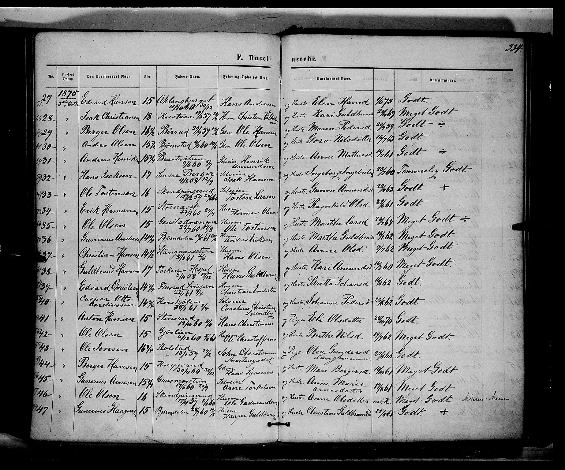 Eidskog prestekontor, AV/SAH-PREST-026/H/Ha/Haa/L0002: Parish register (official) no. 2, 1867-1878, p. 334