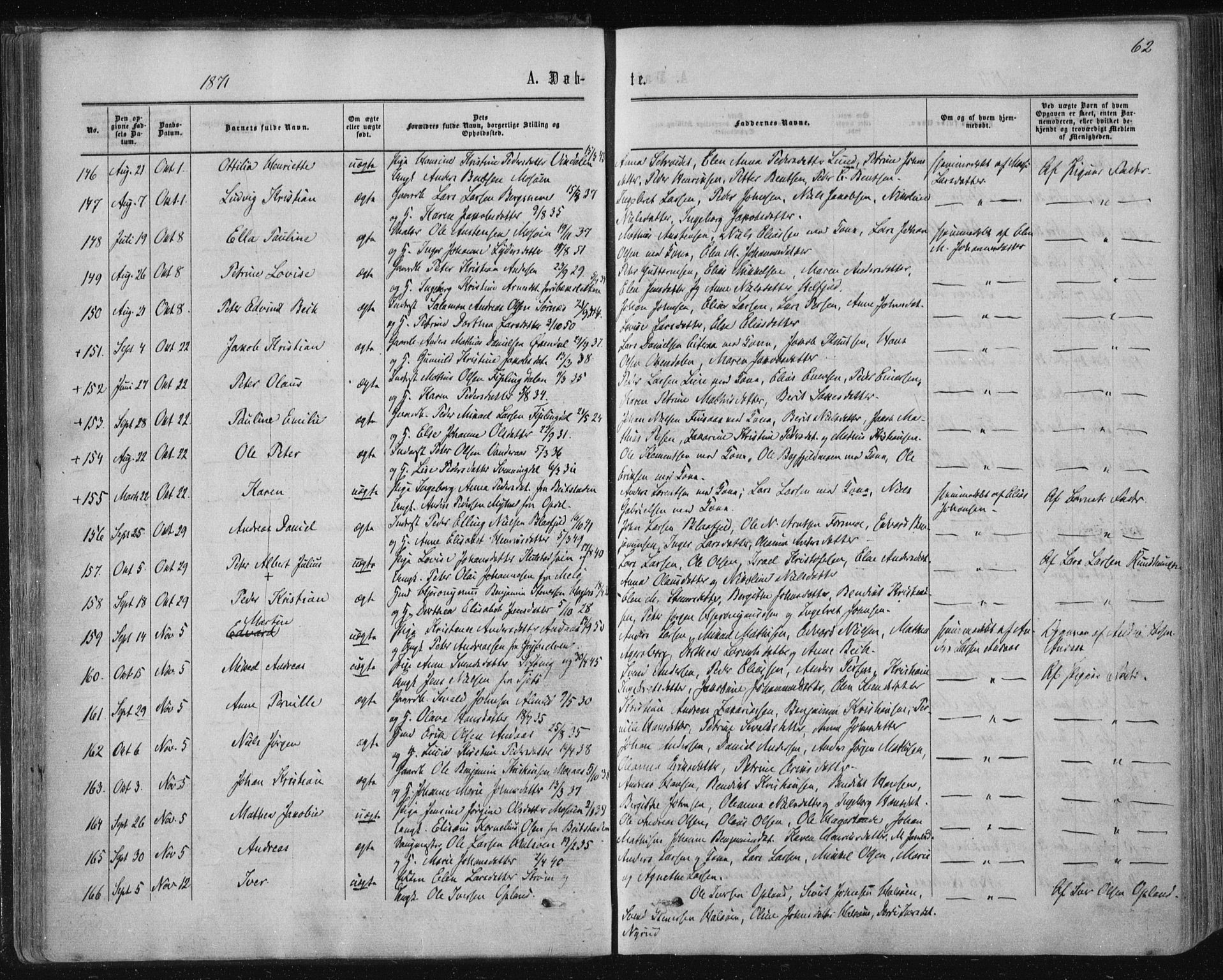 Ministerialprotokoller, klokkerbøker og fødselsregistre - Nordland, SAT/A-1459/820/L0294: Parish register (official) no. 820A15, 1866-1879, p. 62