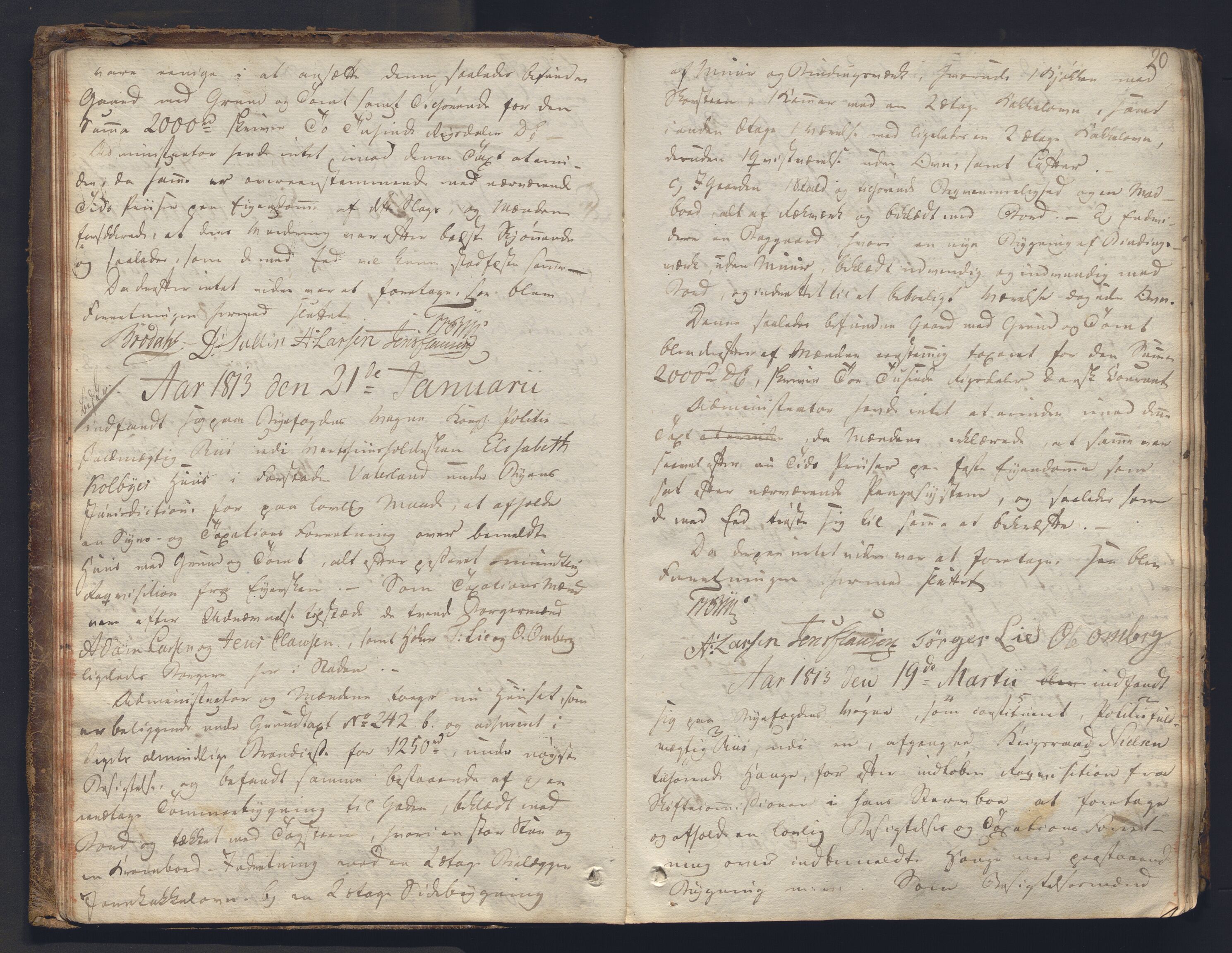 Christiania byfogd, AV/SAO-A-11543/F/Fc/L0024: Ekstrarettsprotokoll, 1812-1845, p. 19b-20a