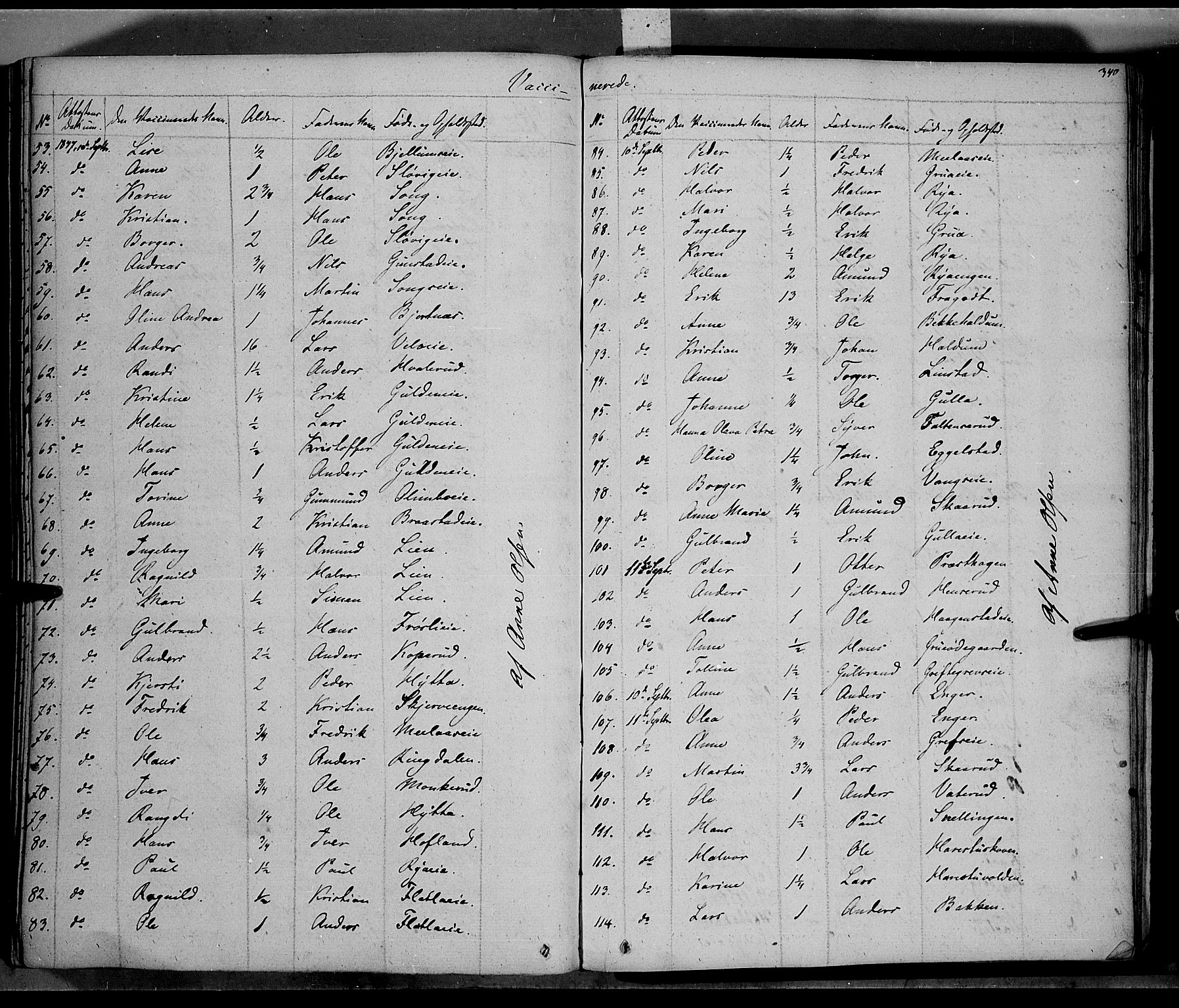 Jevnaker prestekontor, SAH/PREST-116/H/Ha/Haa/L0006: Parish register (official) no. 6, 1837-1857, p. 340