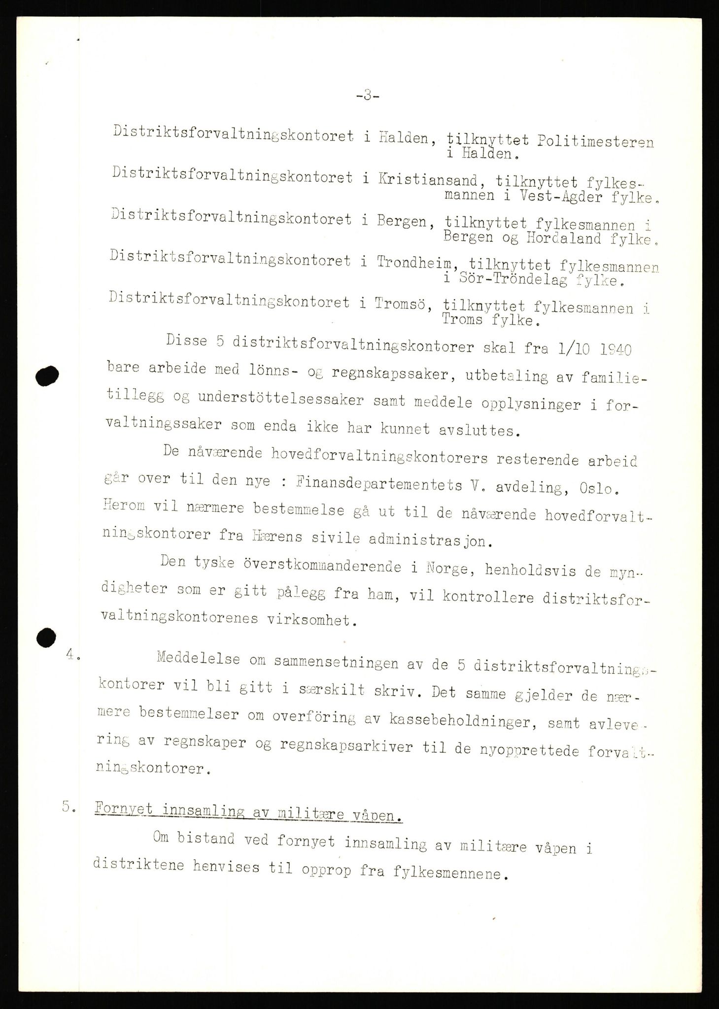 Forsvaret, Forsvarets krigshistoriske avdeling, AV/RA-RAFA-2017/Y/Yf/L0206: II-C-11-2120  -  Kapitulasjonen 7. juni 1940.  Okkupasjonstiden., 1940-1945, p. 145