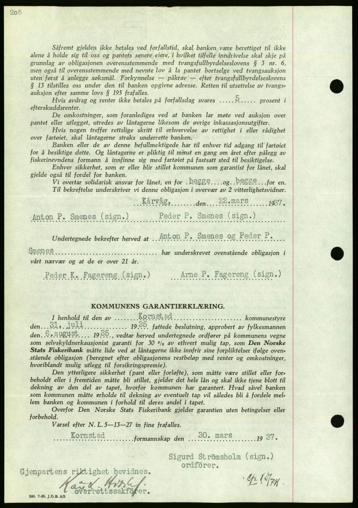 Nordmøre sorenskriveri, AV/SAT-A-4132/1/2/2Ca/L0091: Mortgage book no. B81, 1937-1937, Diary no: : 861/1937