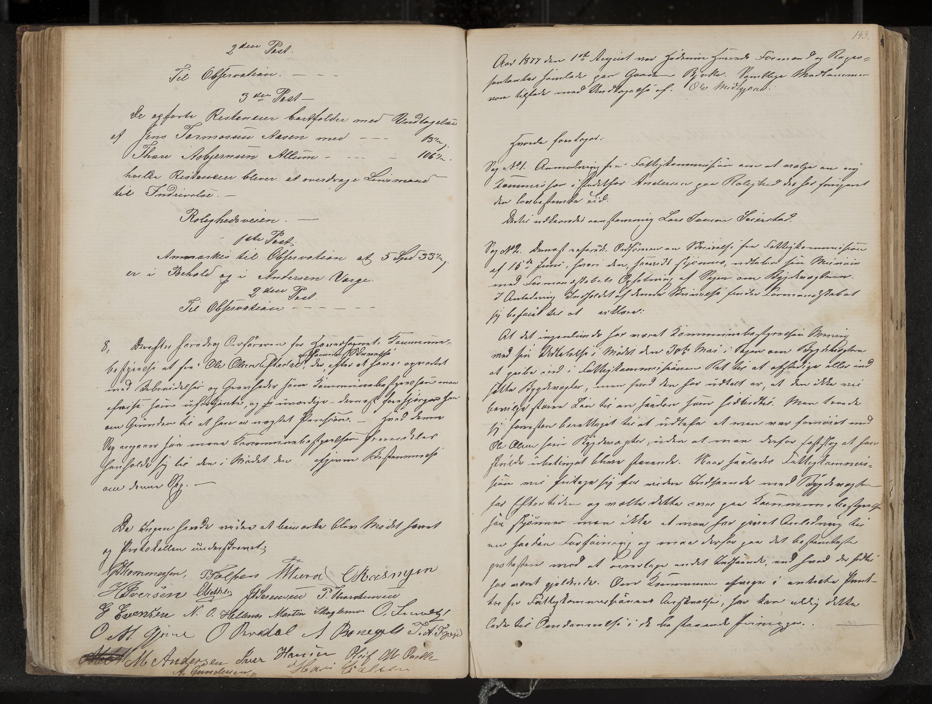 Hedrum formannskap og sentraladministrasjon, IKAK/0727021/A/Aa/L0003: Møtebok, 1867-1888, p. 143