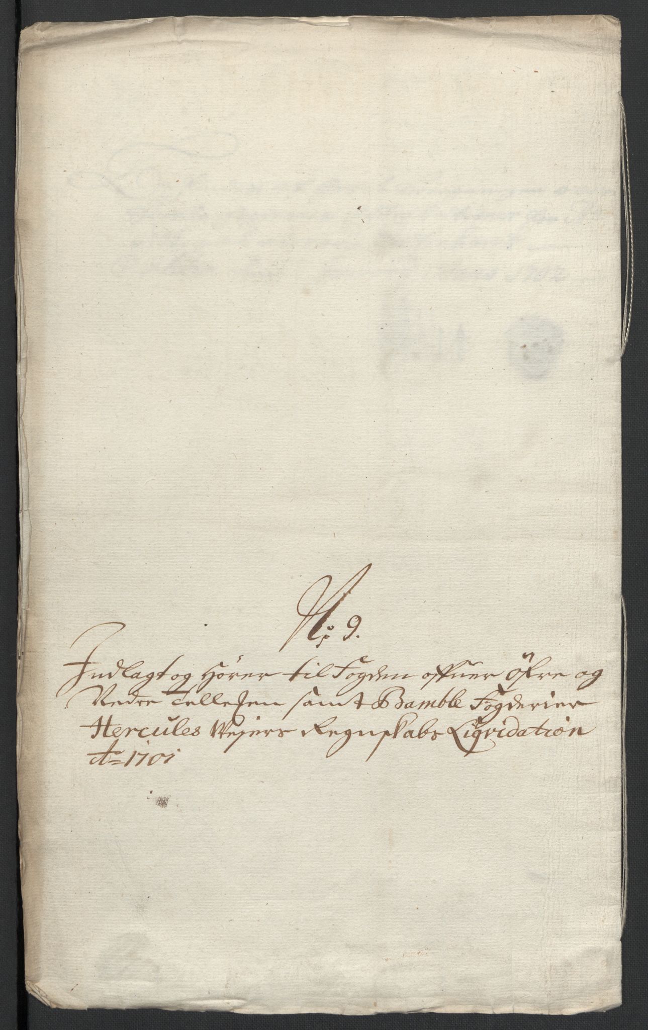 Rentekammeret inntil 1814, Reviderte regnskaper, Fogderegnskap, AV/RA-EA-4092/R36/L2105: Fogderegnskap Øvre og Nedre Telemark og Bamble, 1701, p. 183