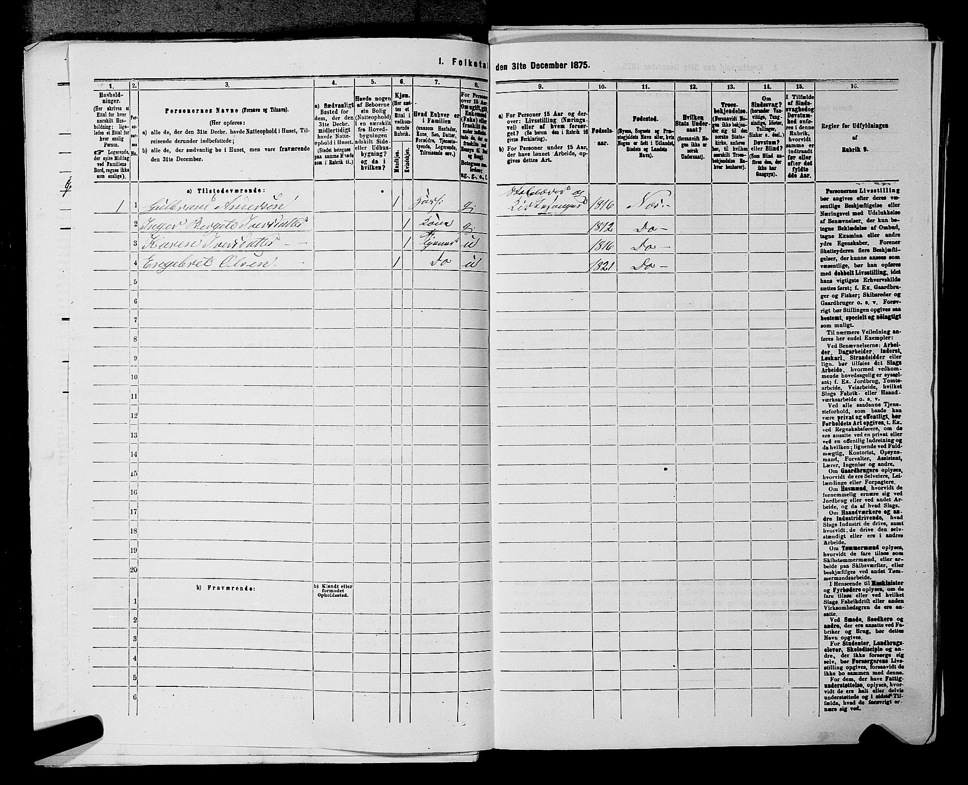 RA, 1875 census for 0236P Nes, 1875, p. 945