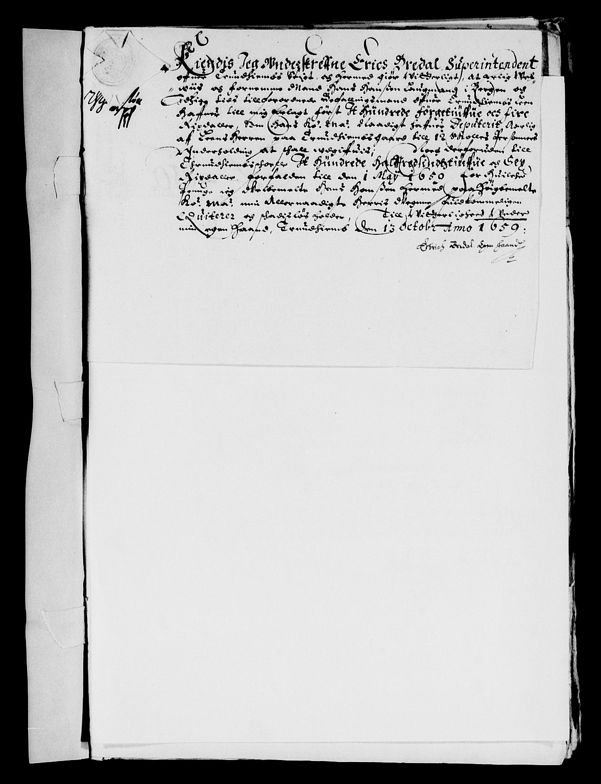 Rentekammeret inntil 1814, Reviderte regnskaper, Lensregnskaper, AV/RA-EA-5023/R/Rb/Rbw/L0137: Trondheim len, 1658-1659