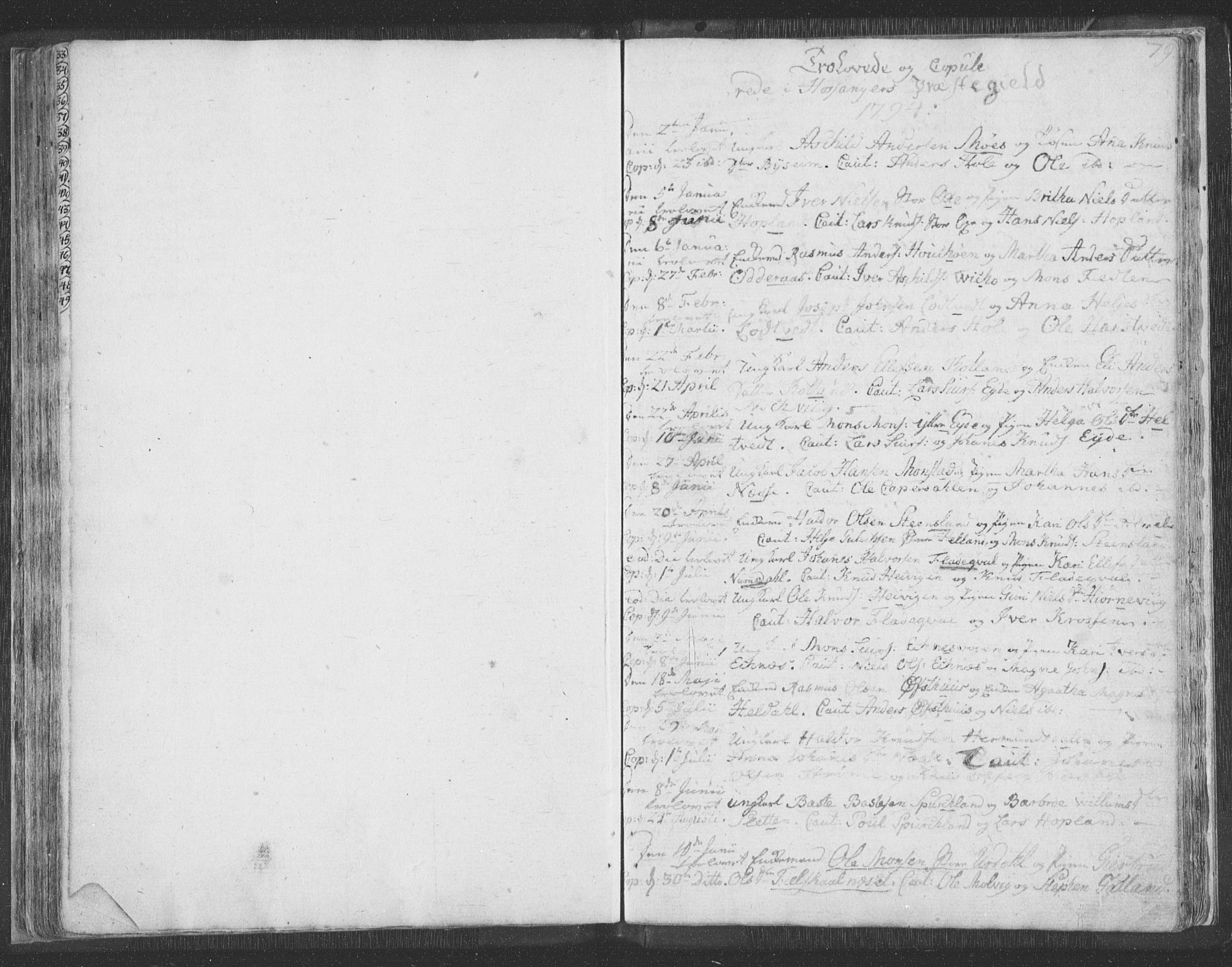 Hosanger sokneprestembete, AV/SAB-A-75801/H/Haa: Parish register (official) no. A 3, 1793-1811, p. 78b-79a