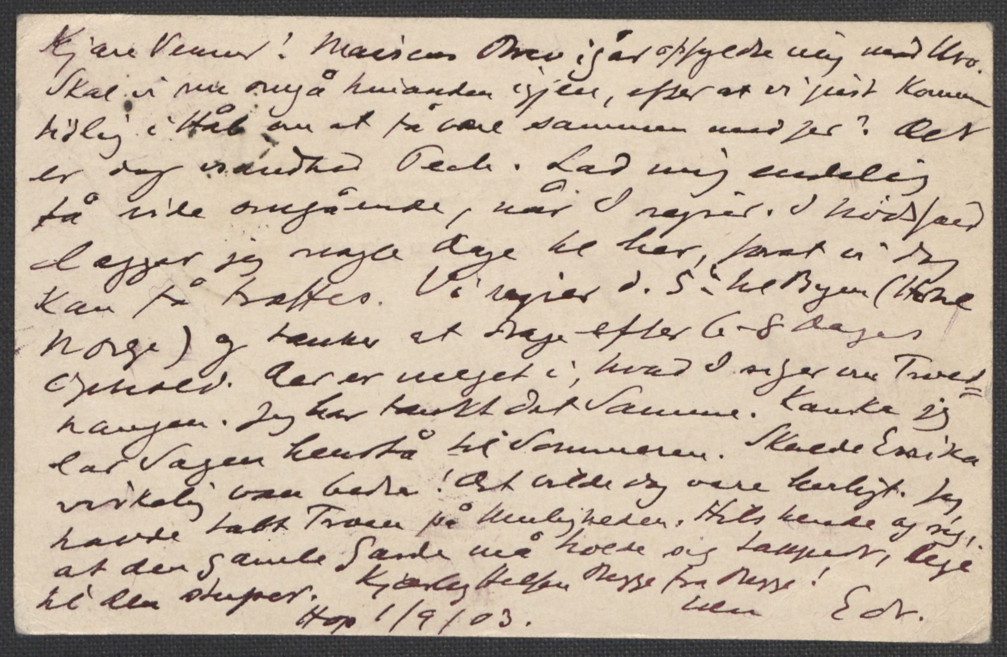 Beyer, Frants, AV/RA-PA-0132/F/L0001: Brev fra Edvard Grieg til Frantz Beyer og "En del optegnelser som kan tjene til kommentar til brevene" av Marie Beyer, 1872-1907, p. 726