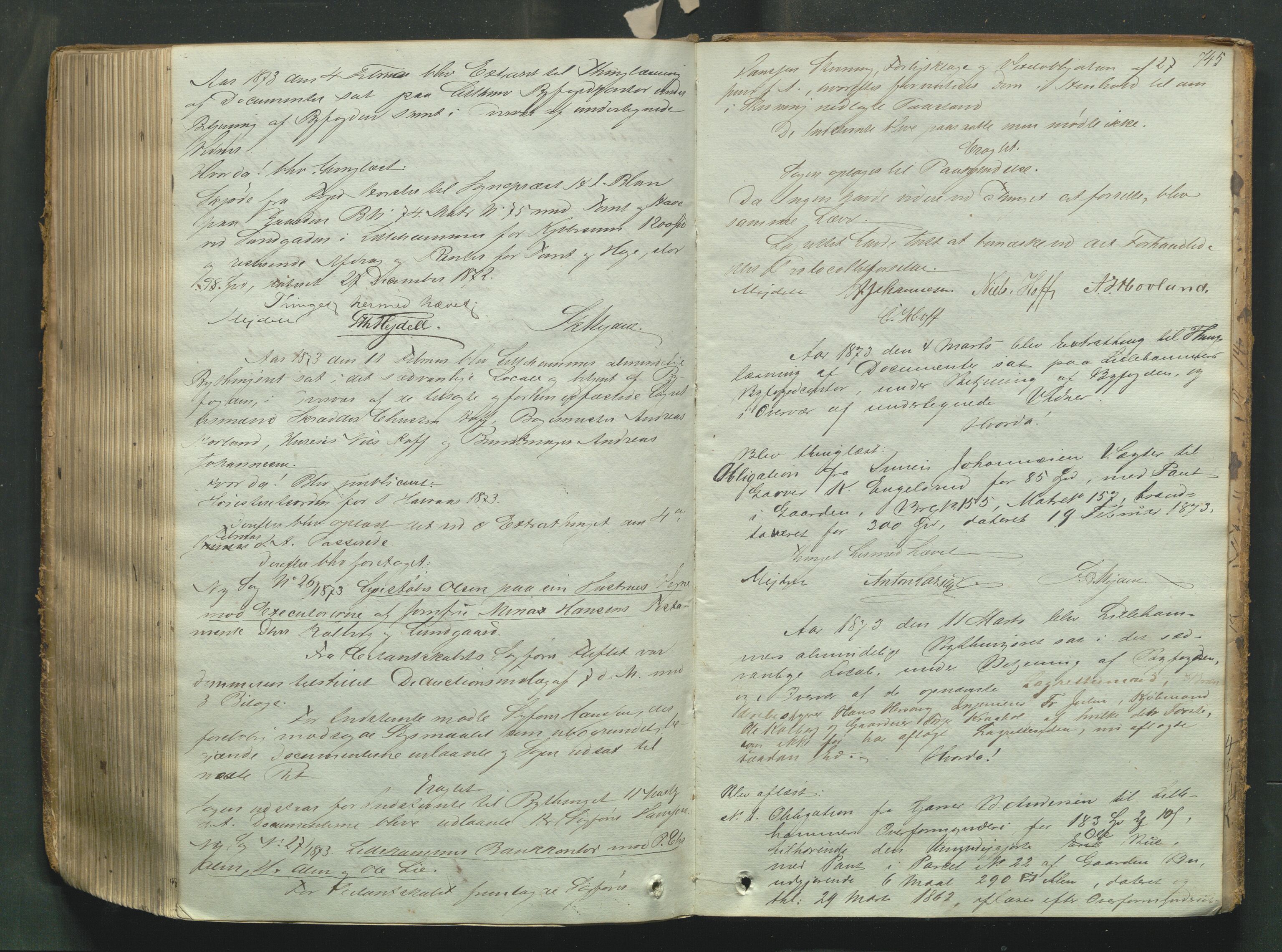 Lillehammer byfogd og byskriver, AV/SAH-TING-040/G/Gb/L0001: Bytingsprotokoll, 1843-1874, p. 744-745