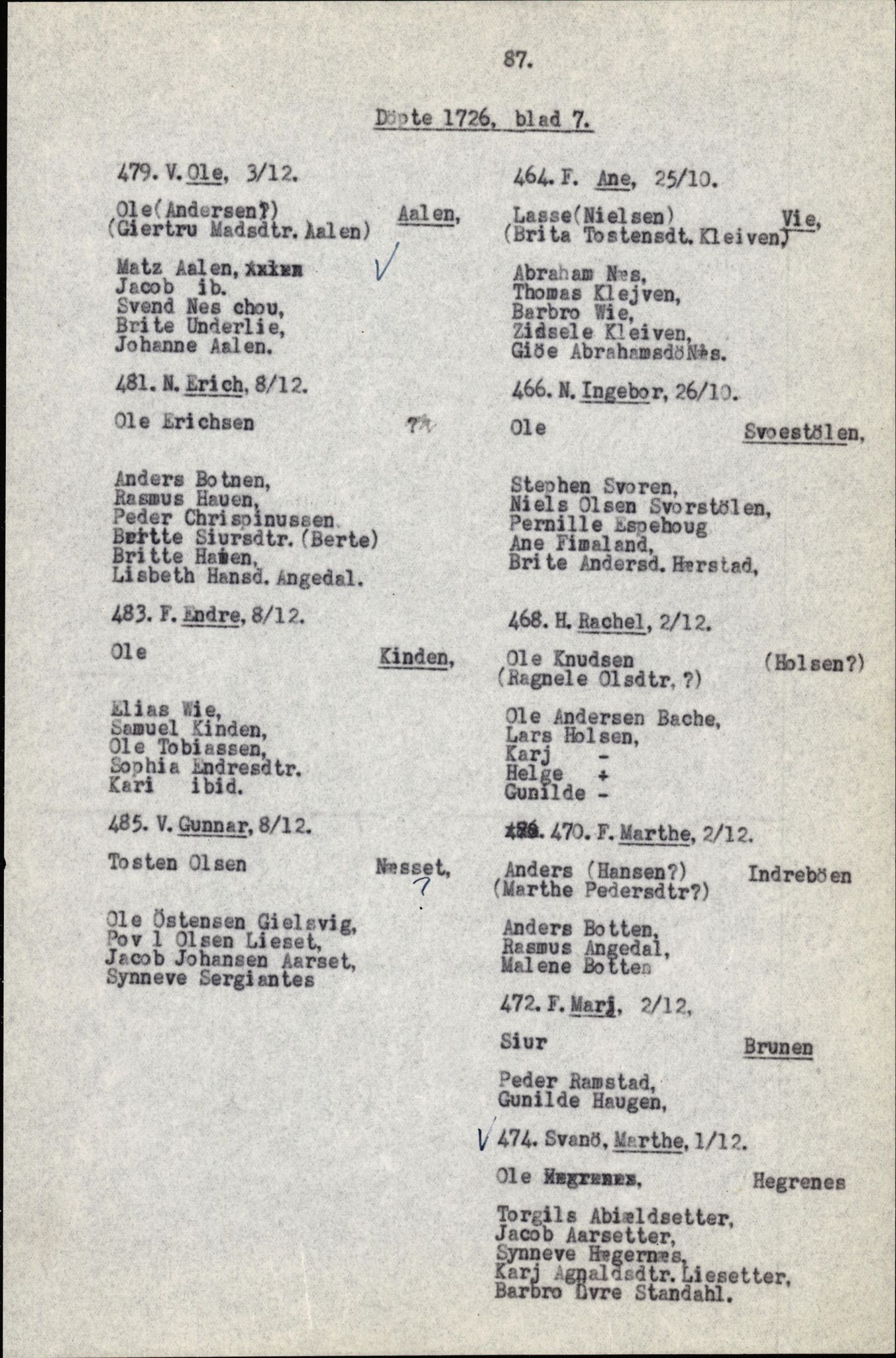 Samling av fulltekstavskrifter, SAB/FULLTEKST/B/14/0006: Førde sokneprestembete, ministerialbok nr. A 1, 1720-1727, p. 89