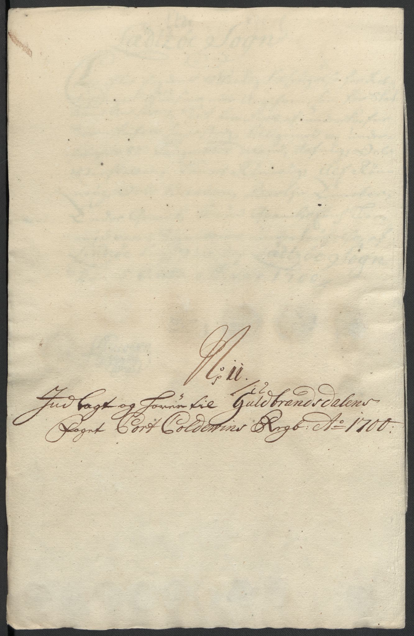 Rentekammeret inntil 1814, Reviderte regnskaper, Fogderegnskap, AV/RA-EA-4092/R17/L1173: Fogderegnskap Gudbrandsdal, 1700, p. 134