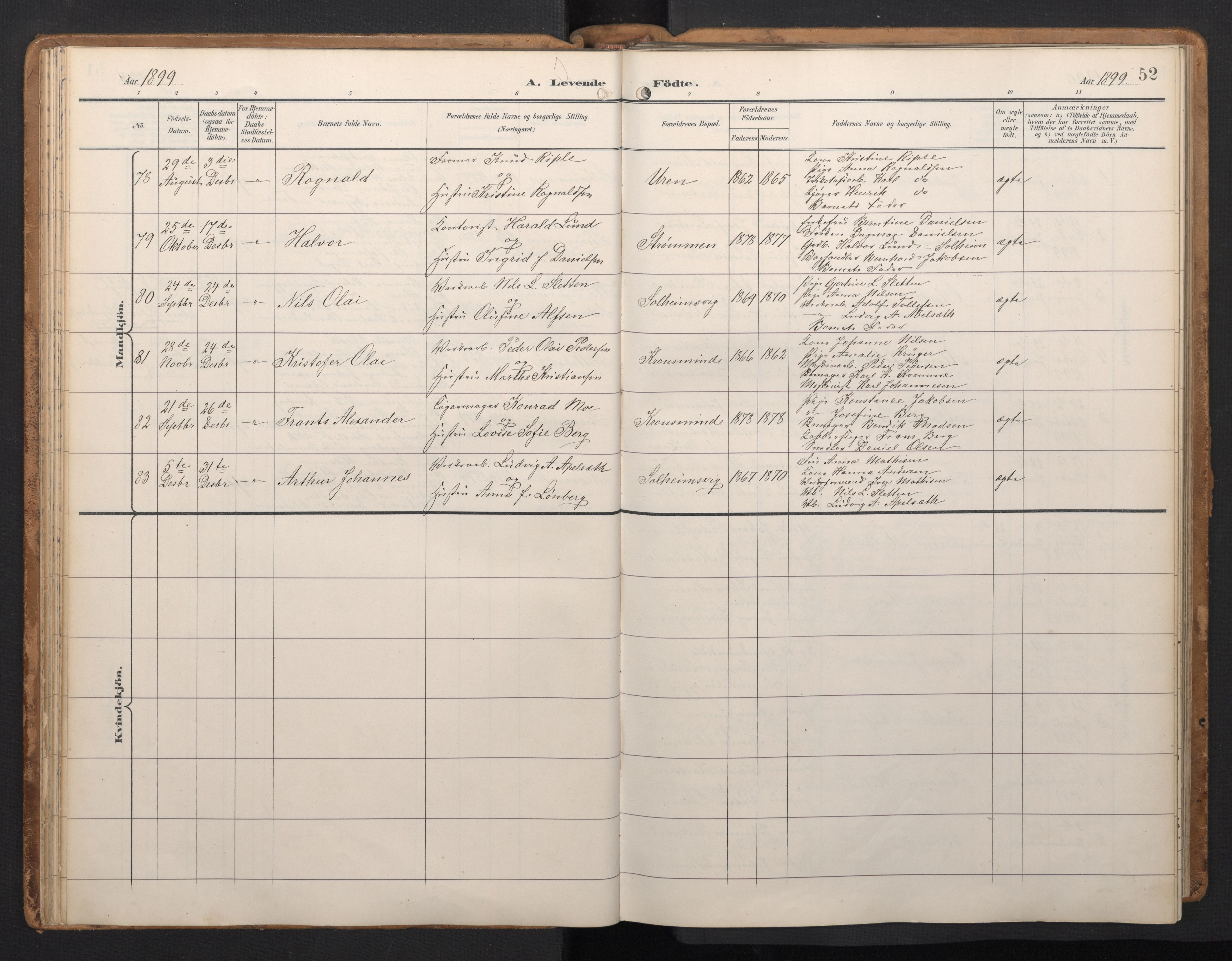 Årstad sokneprestembete, AV/SAB-A-79301/H/Hab/L0002: Parish register (copy) no. A 2, 1896-1912, p. 51b-52a