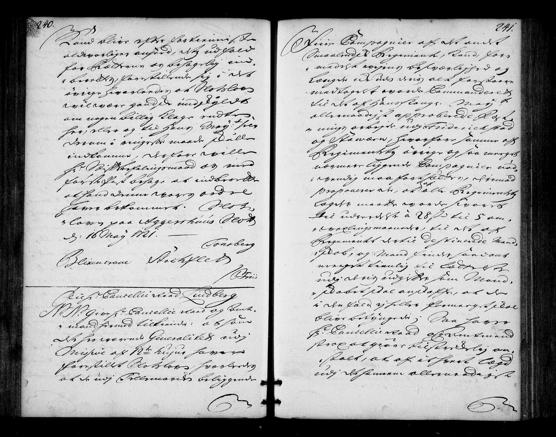 Stattholderembetet 1572-1771, AV/RA-EA-2870/Bd/L0013: Ordreprotokoll, 1720-1722, p. 240-241