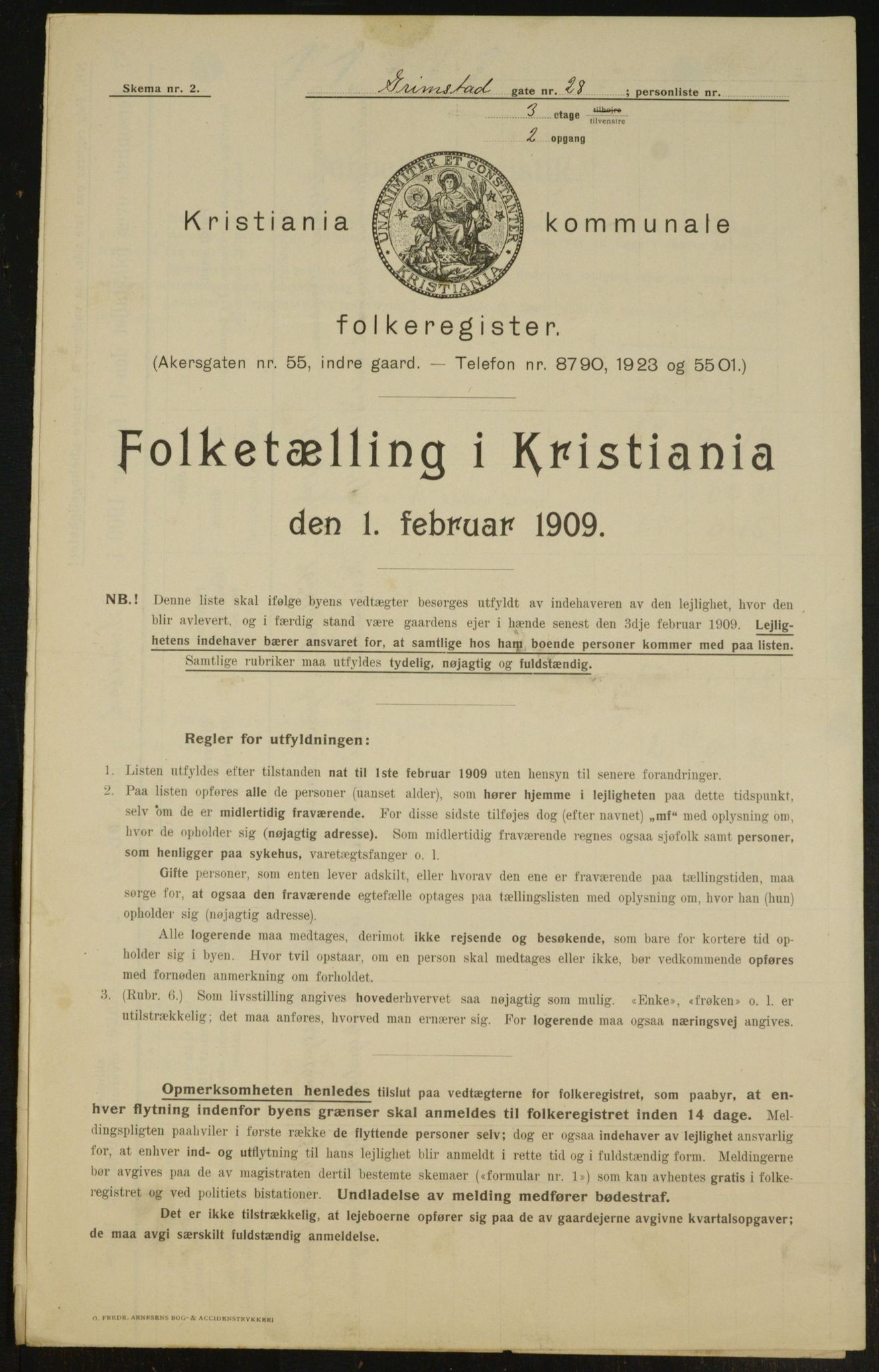 OBA, Municipal Census 1909 for Kristiania, 1909, p. 27430