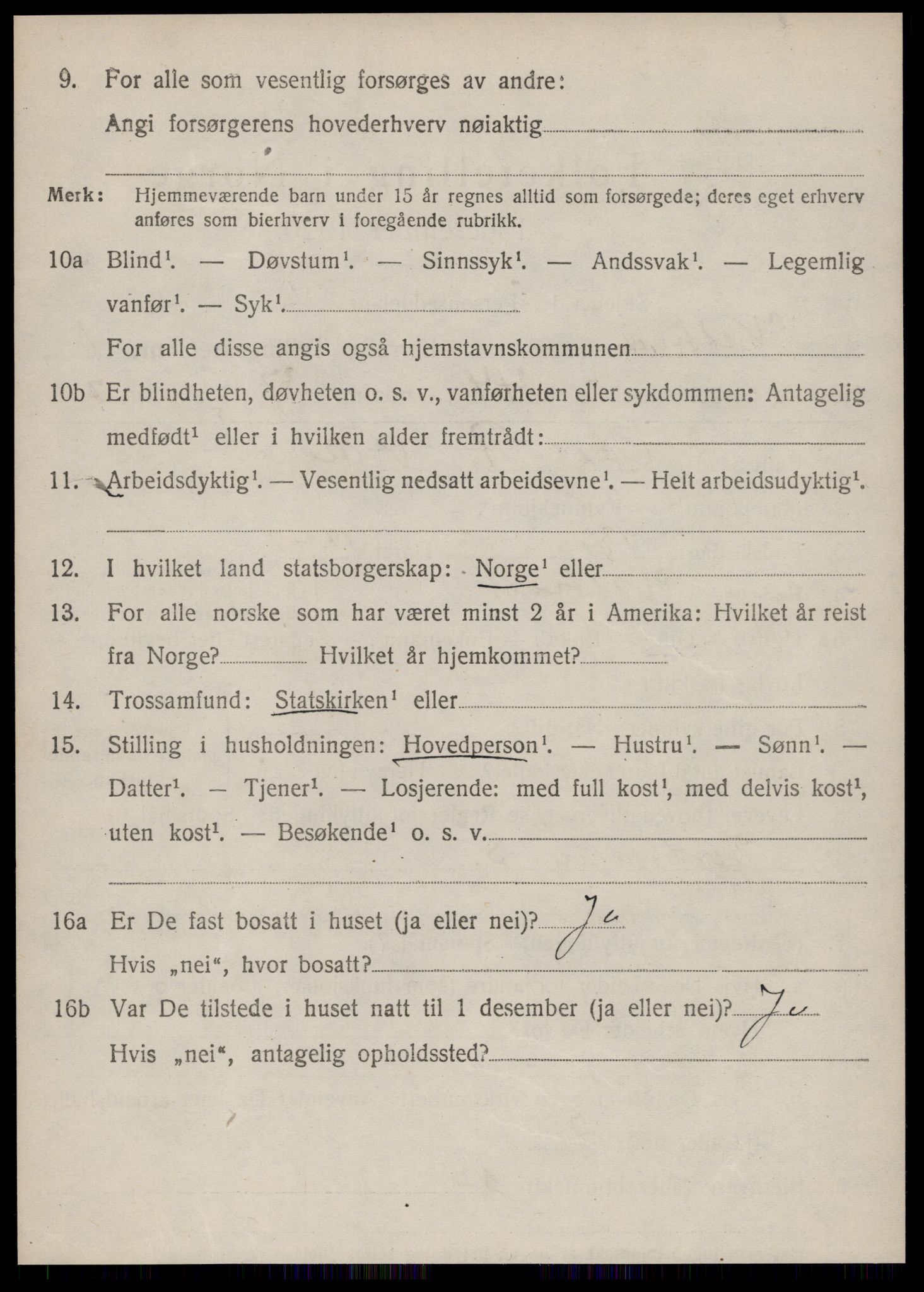 SAT, 1920 census for Vestnes, 1920, p. 1748