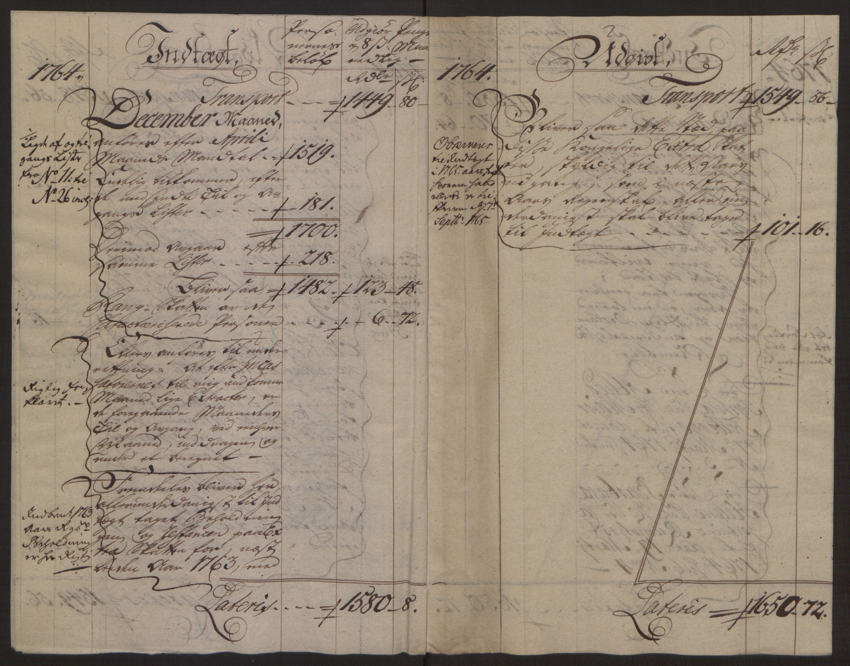 Rentekammeret inntil 1814, Reviderte regnskaper, Byregnskaper, AV/RA-EA-4066/R/Rg/L0144/0001: [G4] Kontribusjonsregnskap / Ekstraskatt, 1762-1767, p. 197