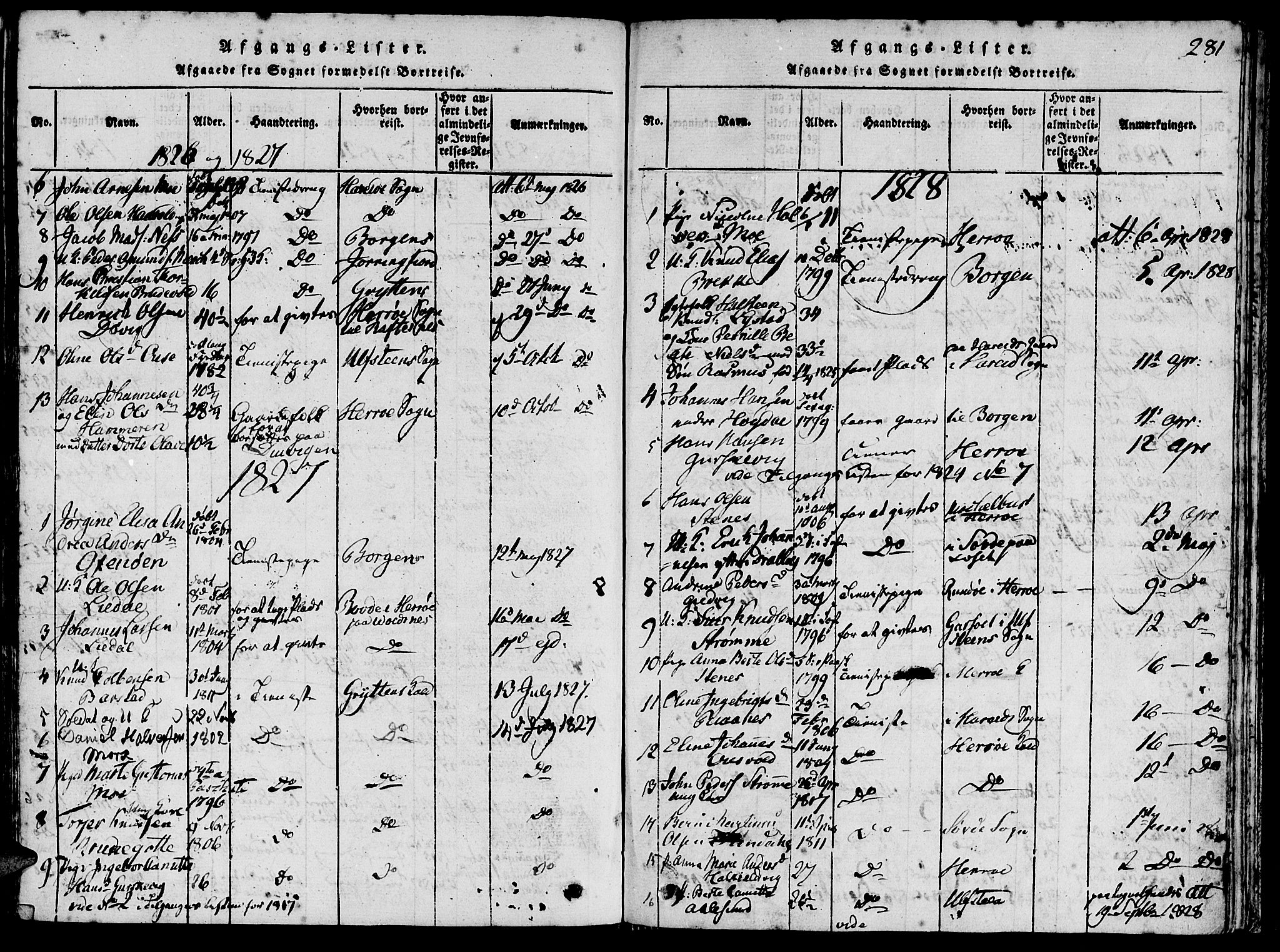 Ministerialprotokoller, klokkerbøker og fødselsregistre - Møre og Romsdal, AV/SAT-A-1454/511/L0138: Parish register (official) no. 511A05, 1817-1832, p. 281