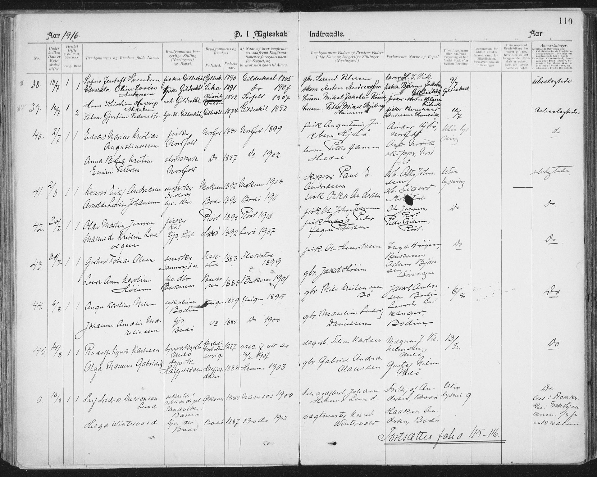 Ministerialprotokoller, klokkerbøker og fødselsregistre - Nordland, AV/SAT-A-1459/801/L0012: Parish register (official) no. 801A12, 1900-1916, p. 110