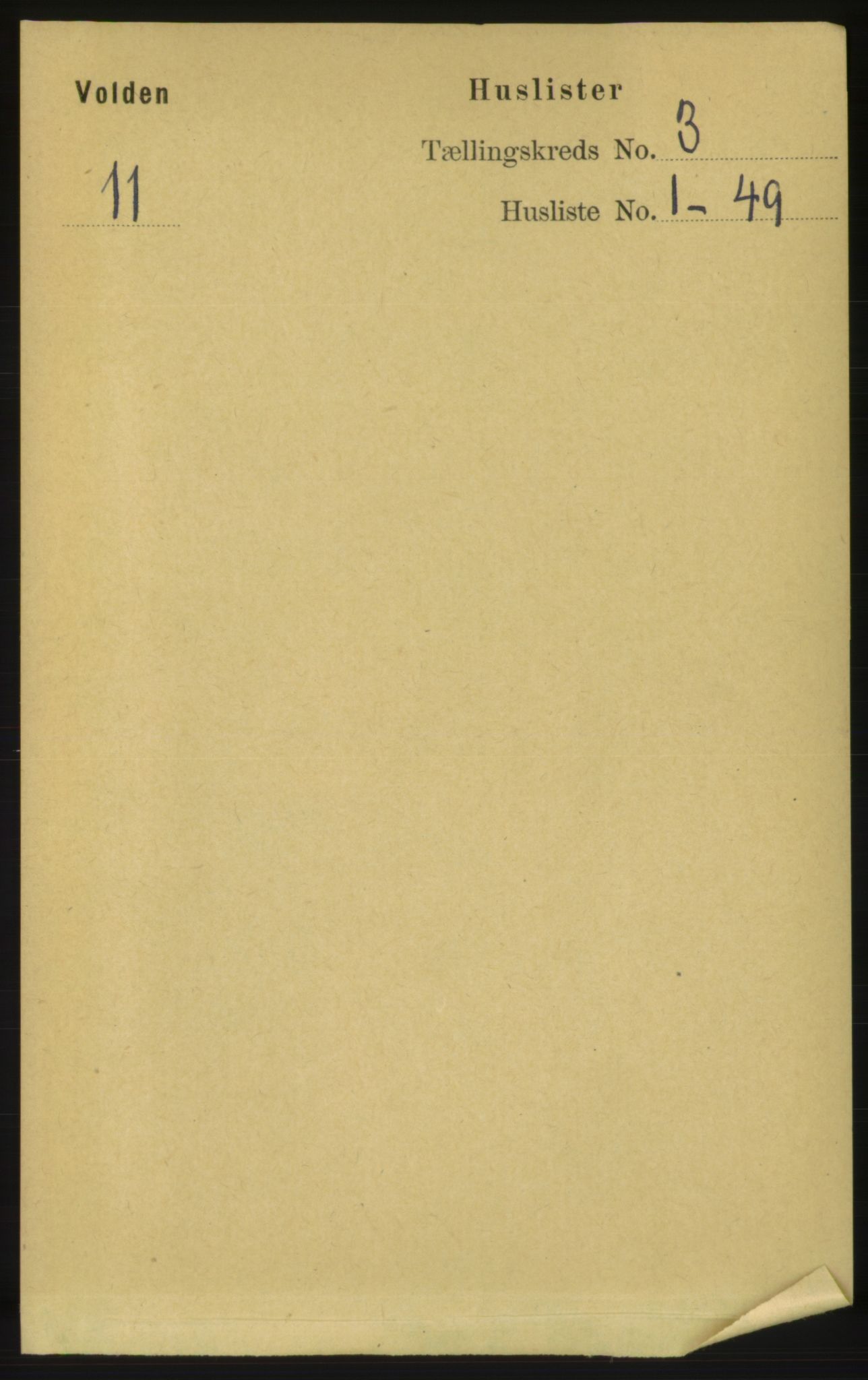 RA, 1891 census for 1519 Volda, 1891, p. 1602