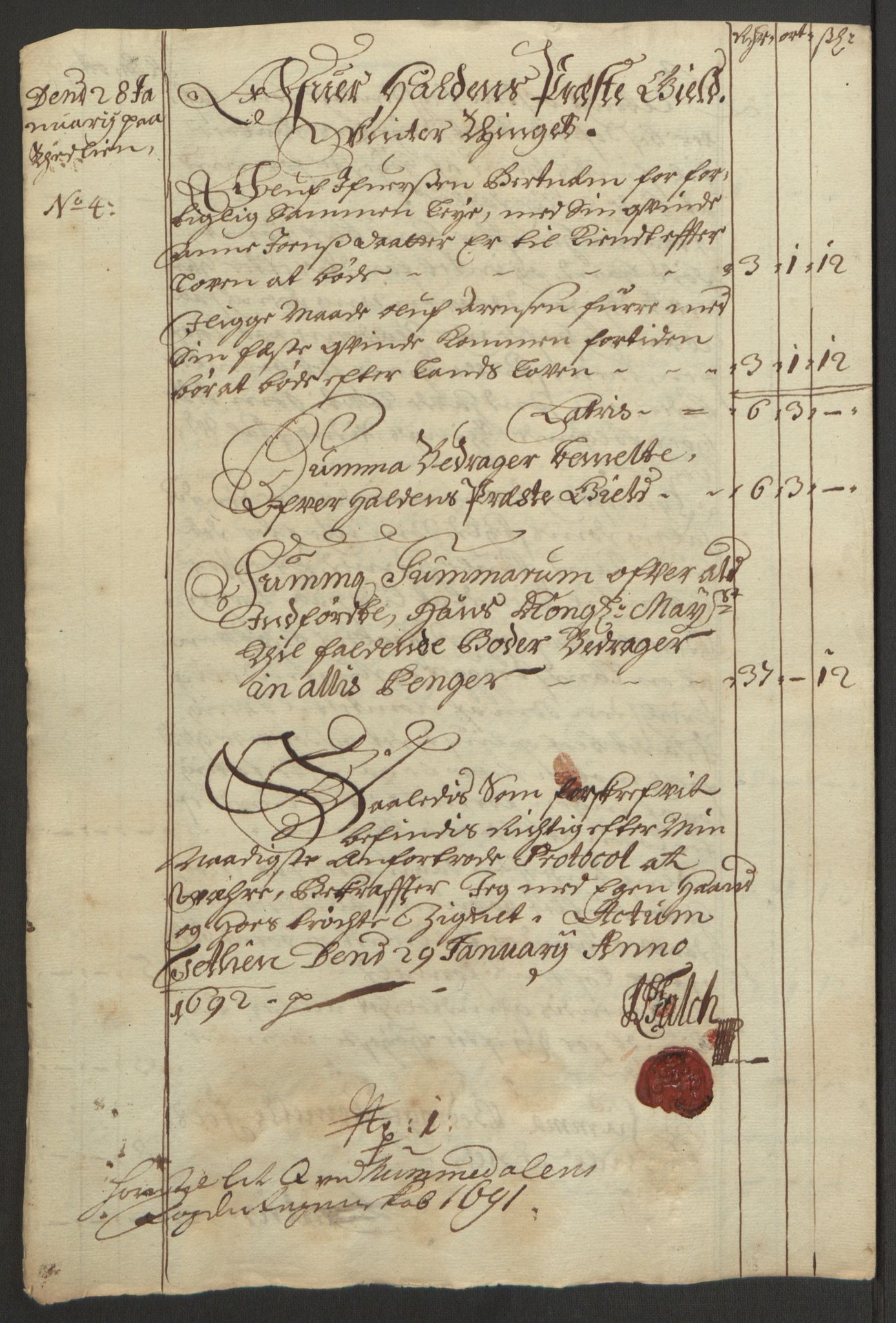 Rentekammeret inntil 1814, Reviderte regnskaper, Fogderegnskap, AV/RA-EA-4092/R64/L4423: Fogderegnskap Namdal, 1690-1691, p. 316