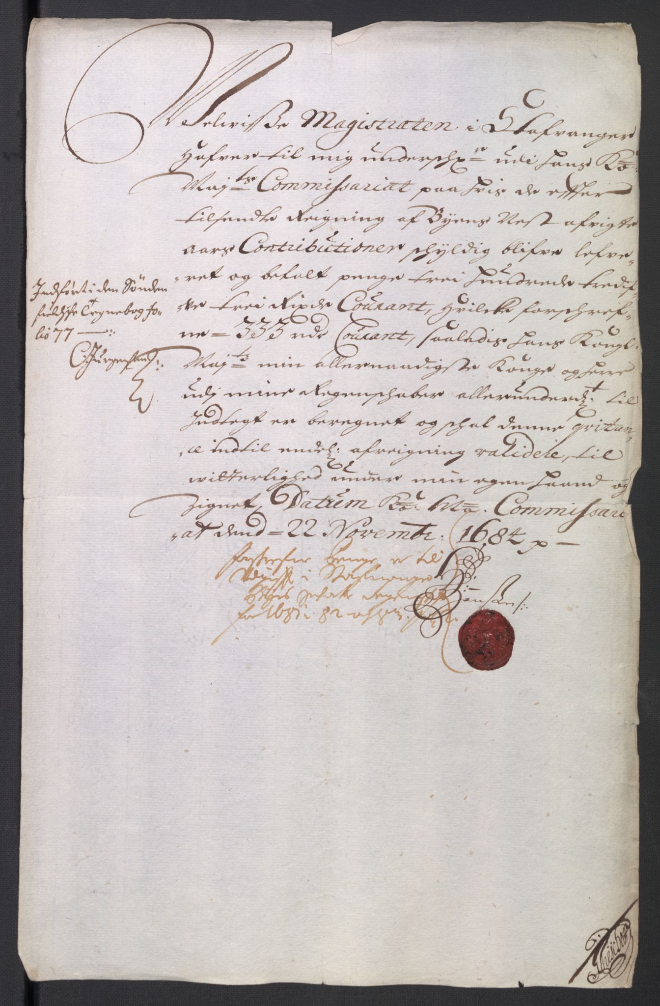 Rentekammeret inntil 1814, Reviderte regnskaper, Byregnskaper, AV/RA-EA-4066/R/Ro/L0301: [O3] Kontribusjonsregnskap, 1679-1684, p. 197