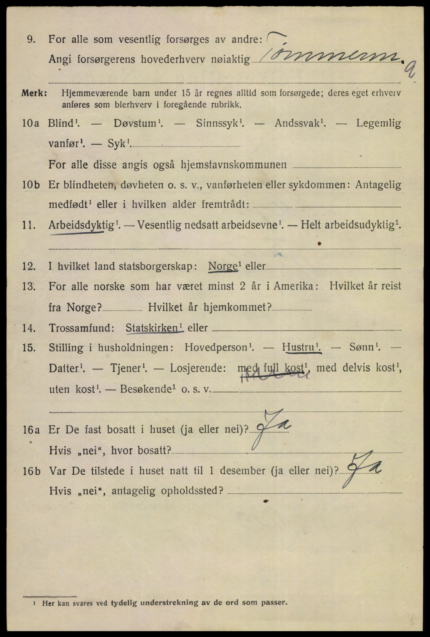 SAKO, 1920 census for Kongsberg, 1920, p. 6777