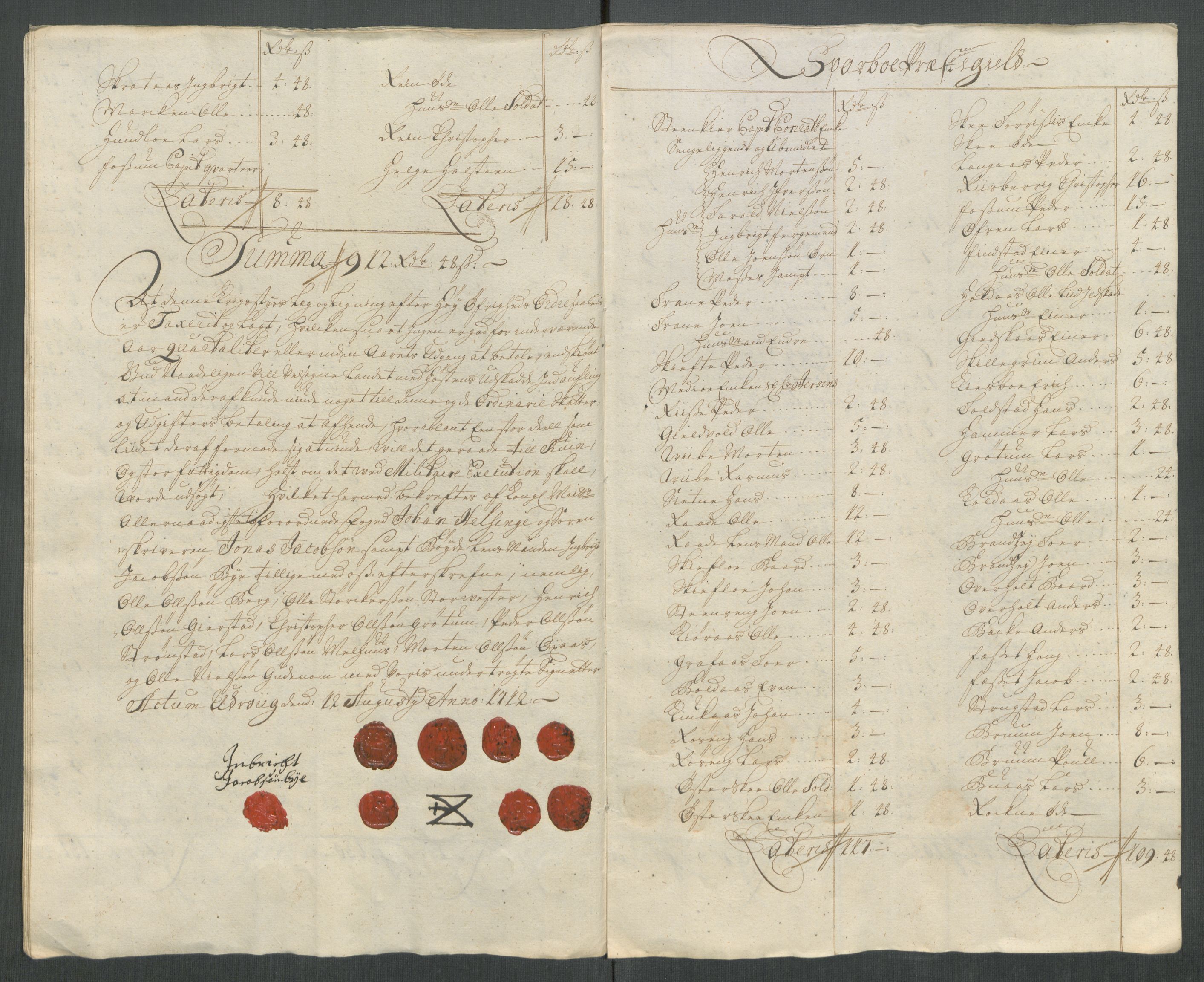 Rentekammeret inntil 1814, Reviderte regnskaper, Fogderegnskap, RA/EA-4092/R63/L4320: Fogderegnskap Inderøy, 1712, p. 166