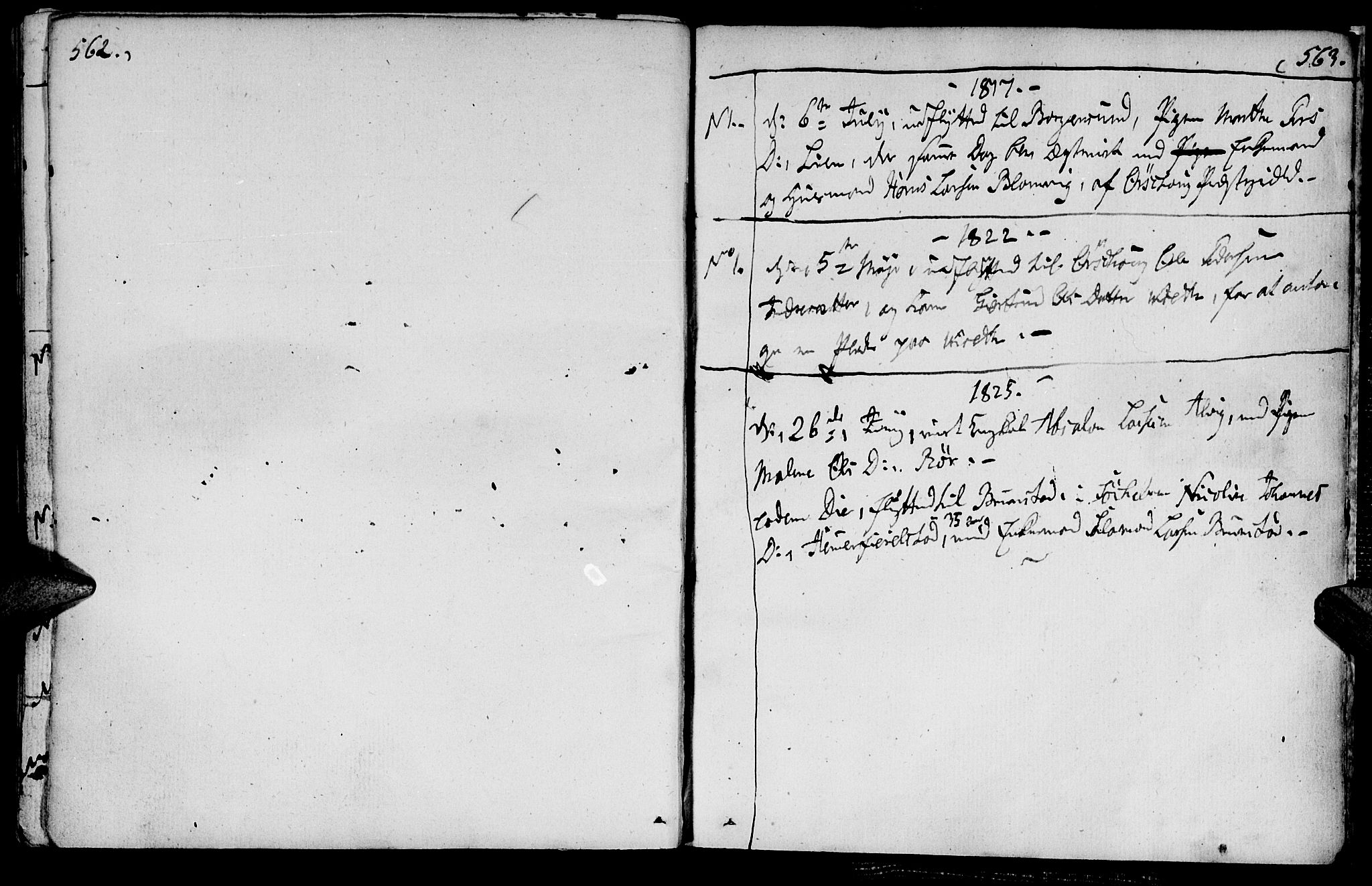 Ministerialprotokoller, klokkerbøker og fødselsregistre - Møre og Romsdal, SAT/A-1454/520/L0272: Parish register (official) no. 520A02, 1802-1827, p. 562-563