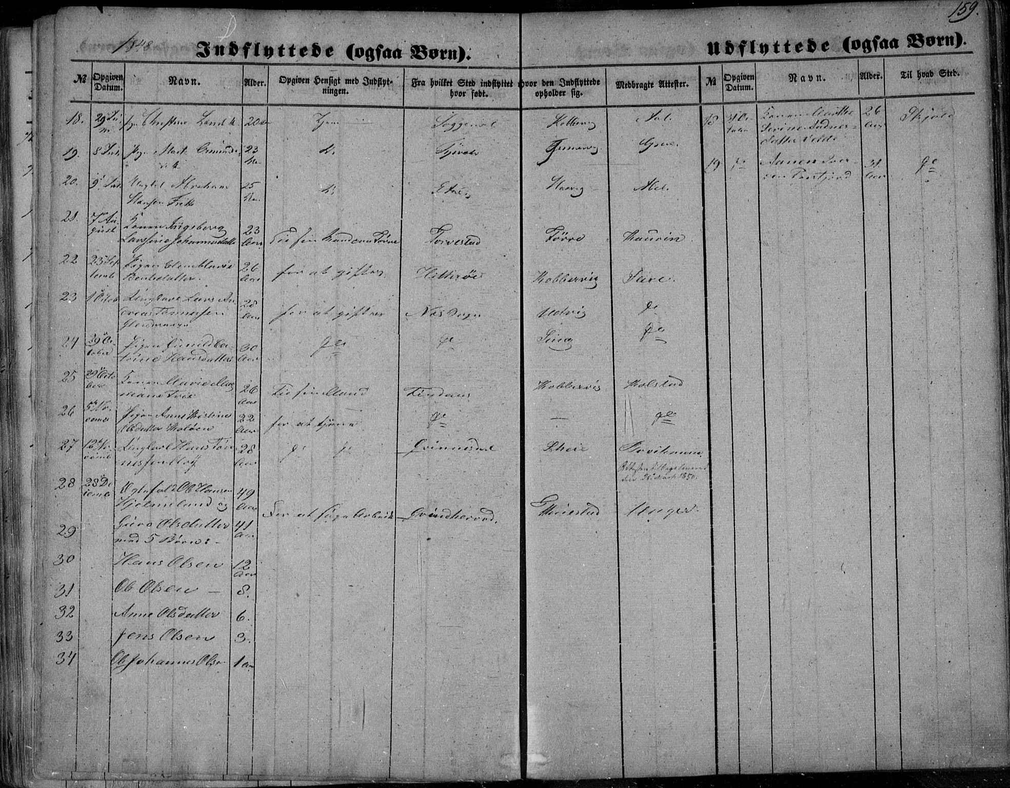 Avaldsnes sokneprestkontor, SAST/A -101851/H/Ha/Haa/L0008: Parish register (official) no. A 8, 1847-1857, p. 159