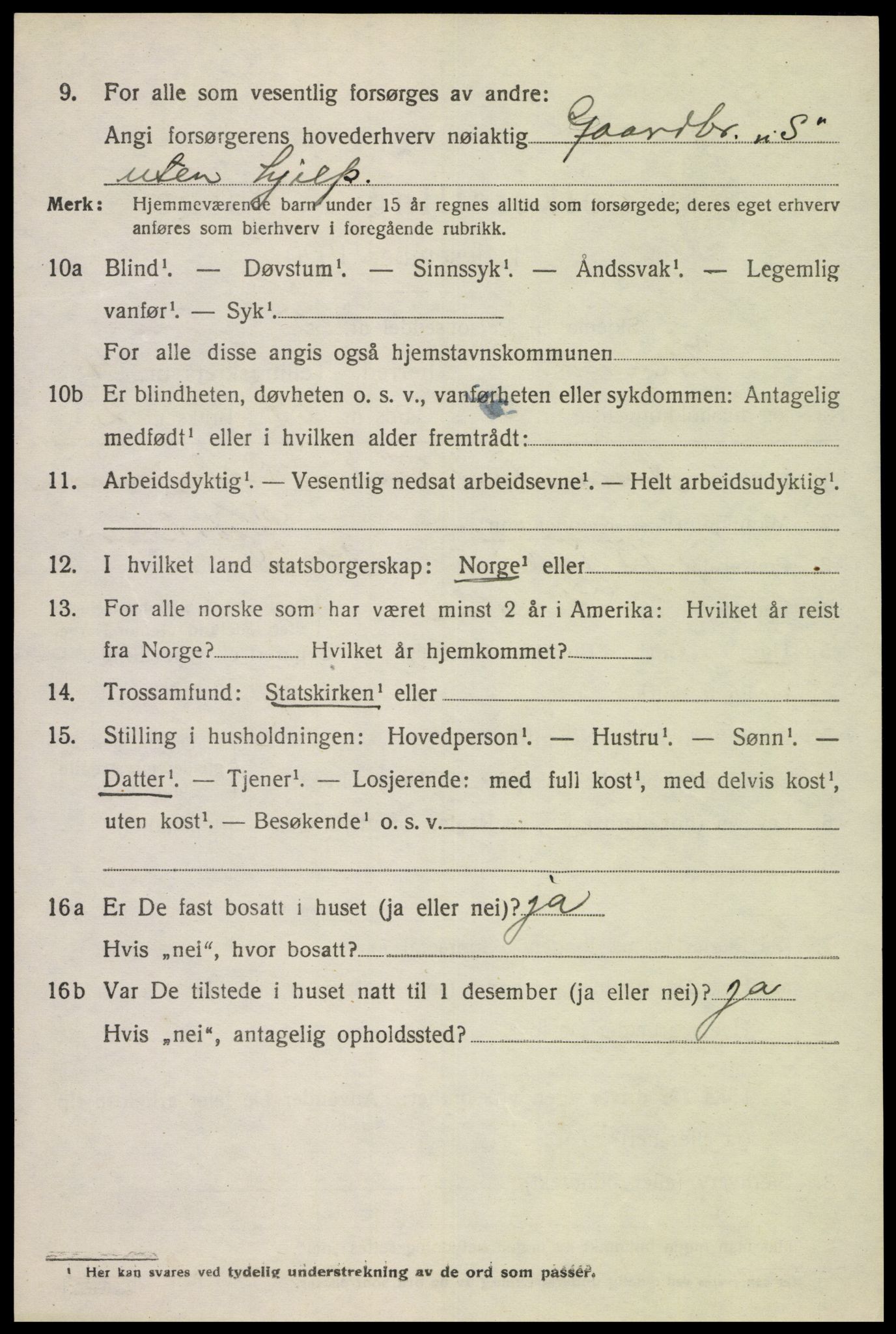SAK, 1920 census for Herad, 1920, p. 1773